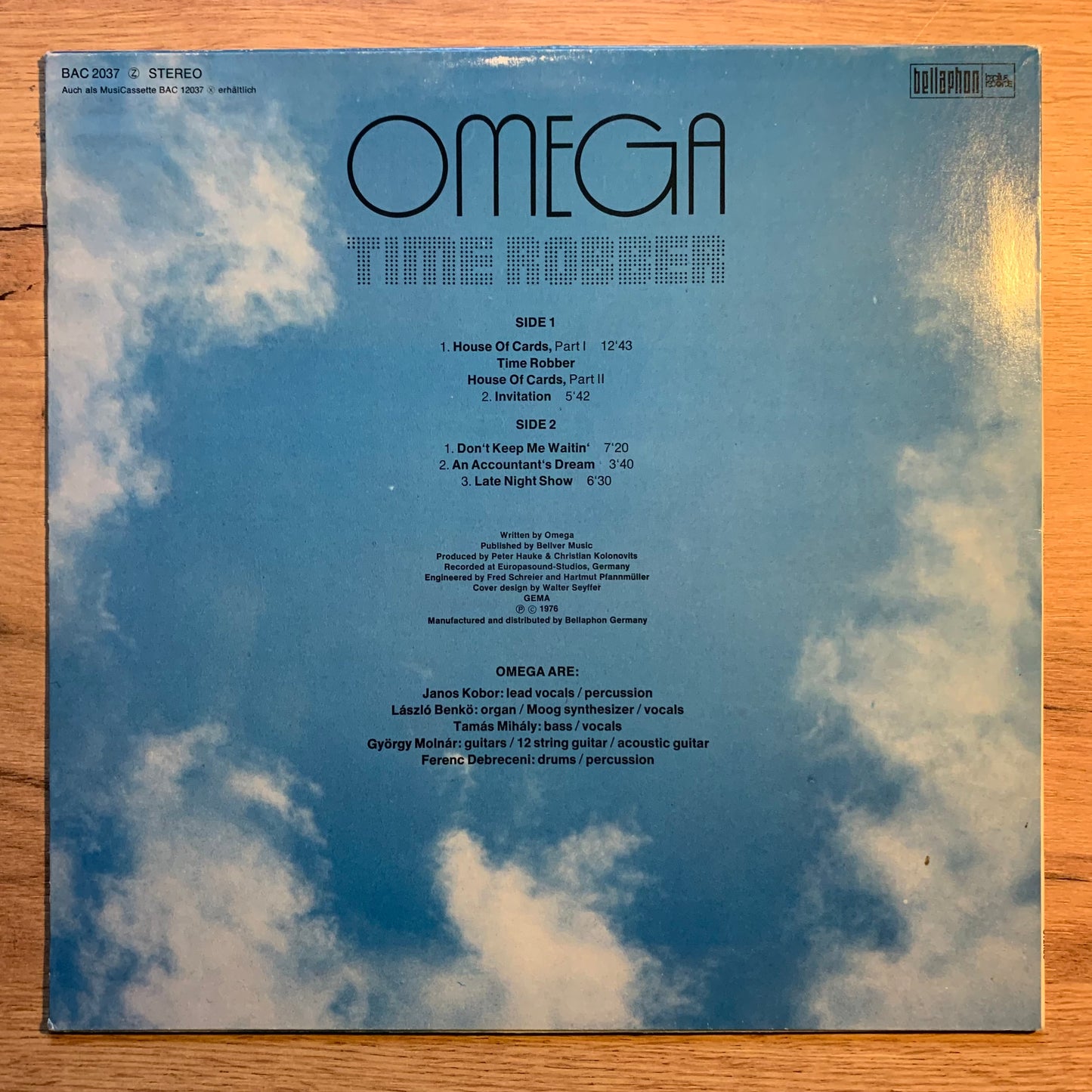 OMEGA - TIME ROBBER...OG GER 1977...VG+/VG+