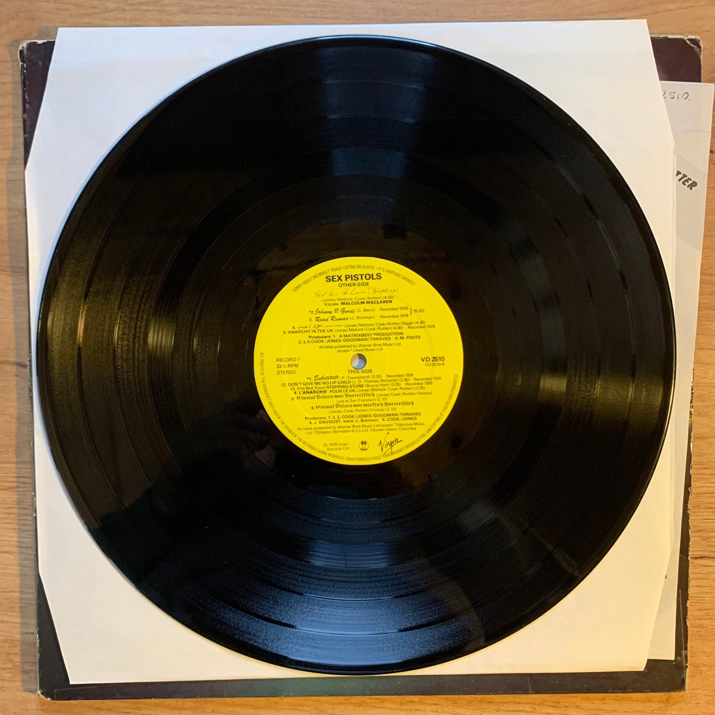 SEX PISTOLS - THE GREAT ROCK 'N' ROLL SWINDLE...OG UK 1979...VG++/VG