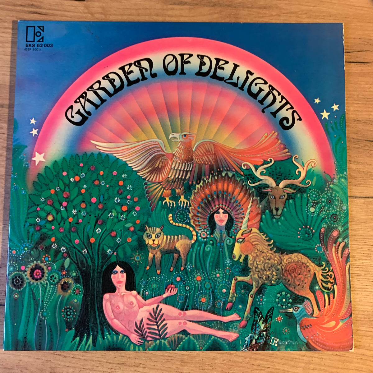 Garden of Delights intérieur de la pochette ouvrante