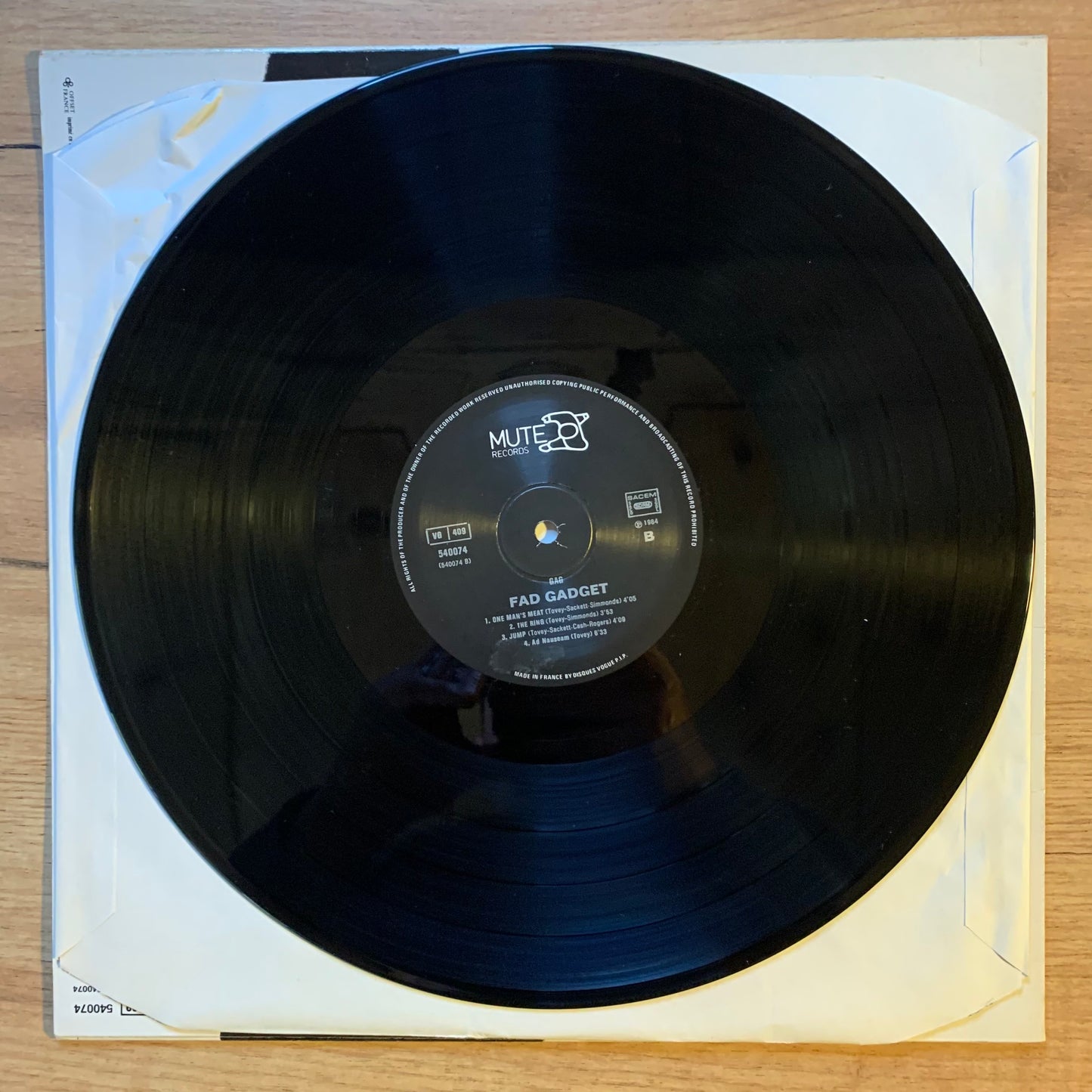 FAD GADGET - GAG...OG FR 1984...EX/VG+