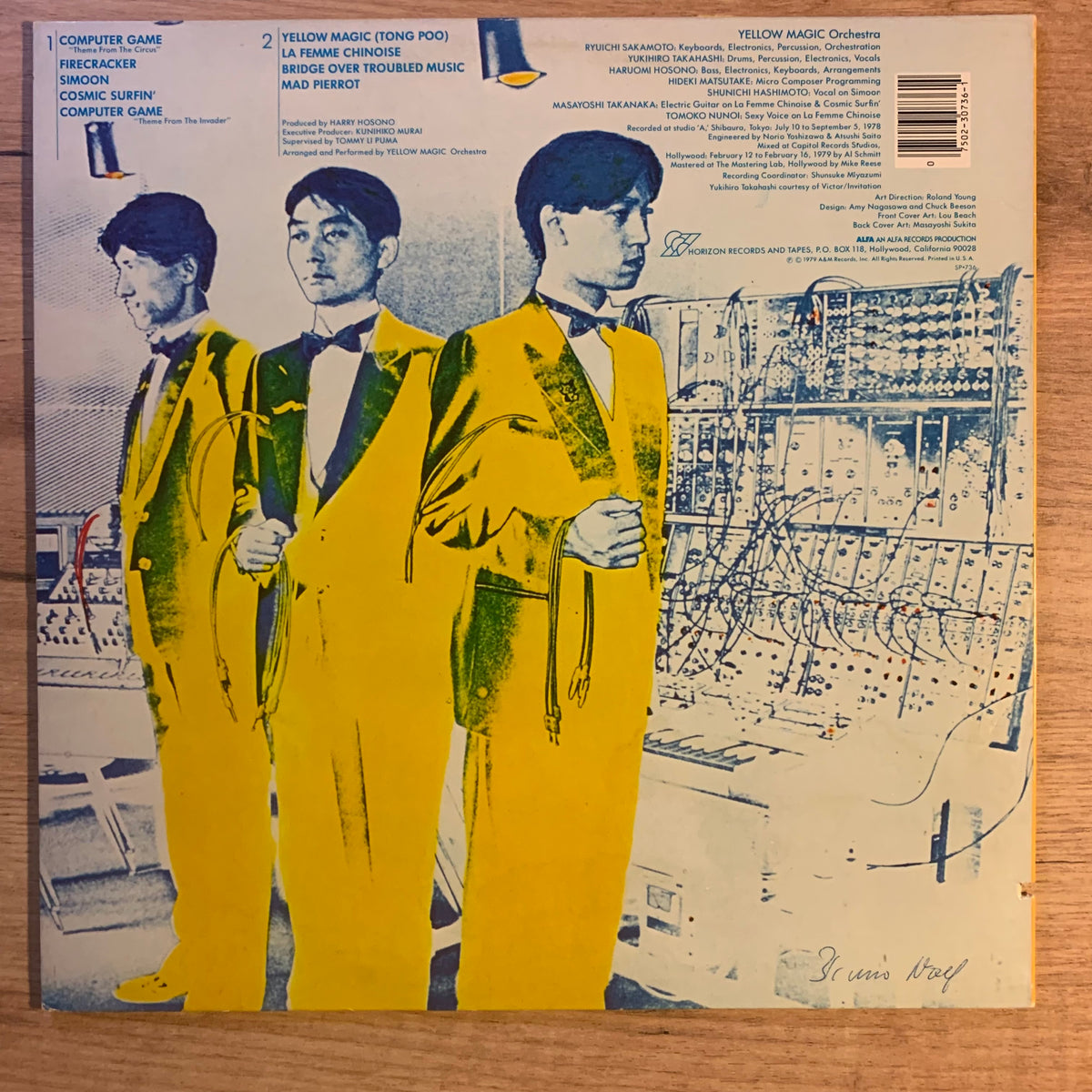 Yellow Magic Orchestra – pochette verso