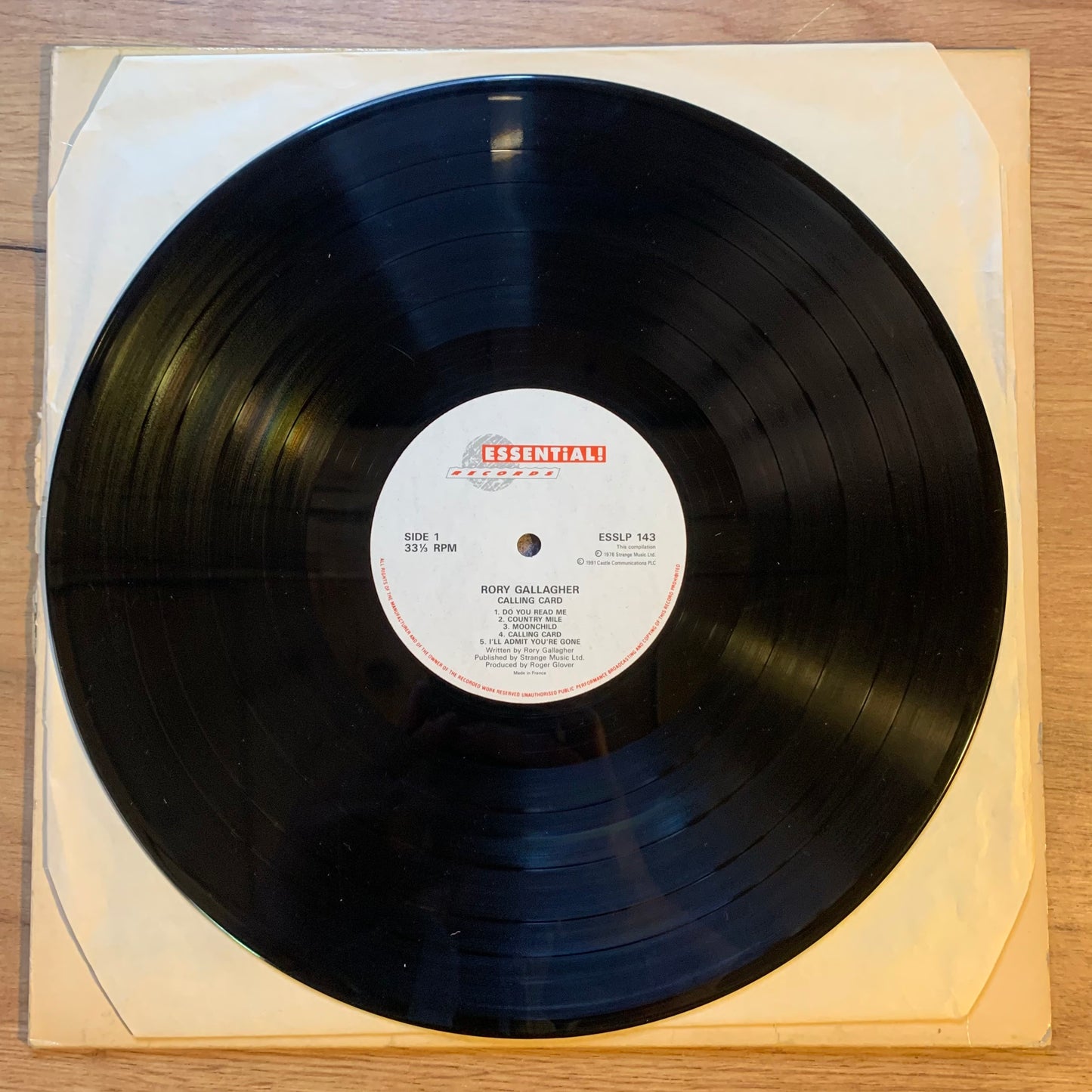 RORY GALLAGHER - CALLING CARD...RE UK 1991...VG+/VG+