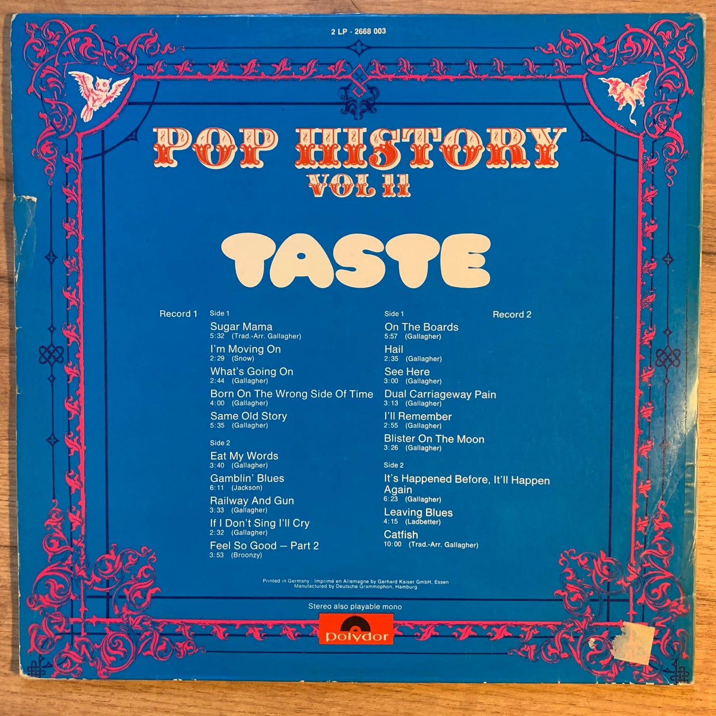 TASTE - POP HISTORY VOL. 11...OG GER 1971...VG+/VG
