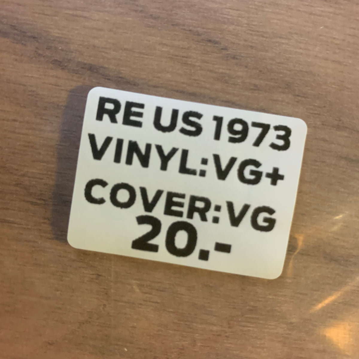 Étiquette : RE US 1973, disque VG+, pochette VG, 20 CHF