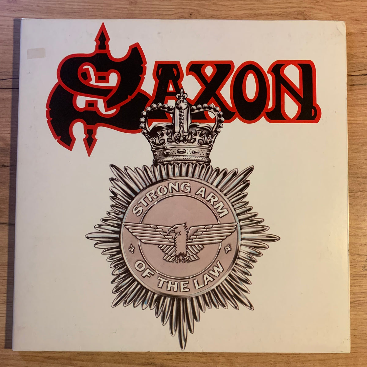 Saxon – Strong Arm of the Law, intérieur de la pochette ouvrante