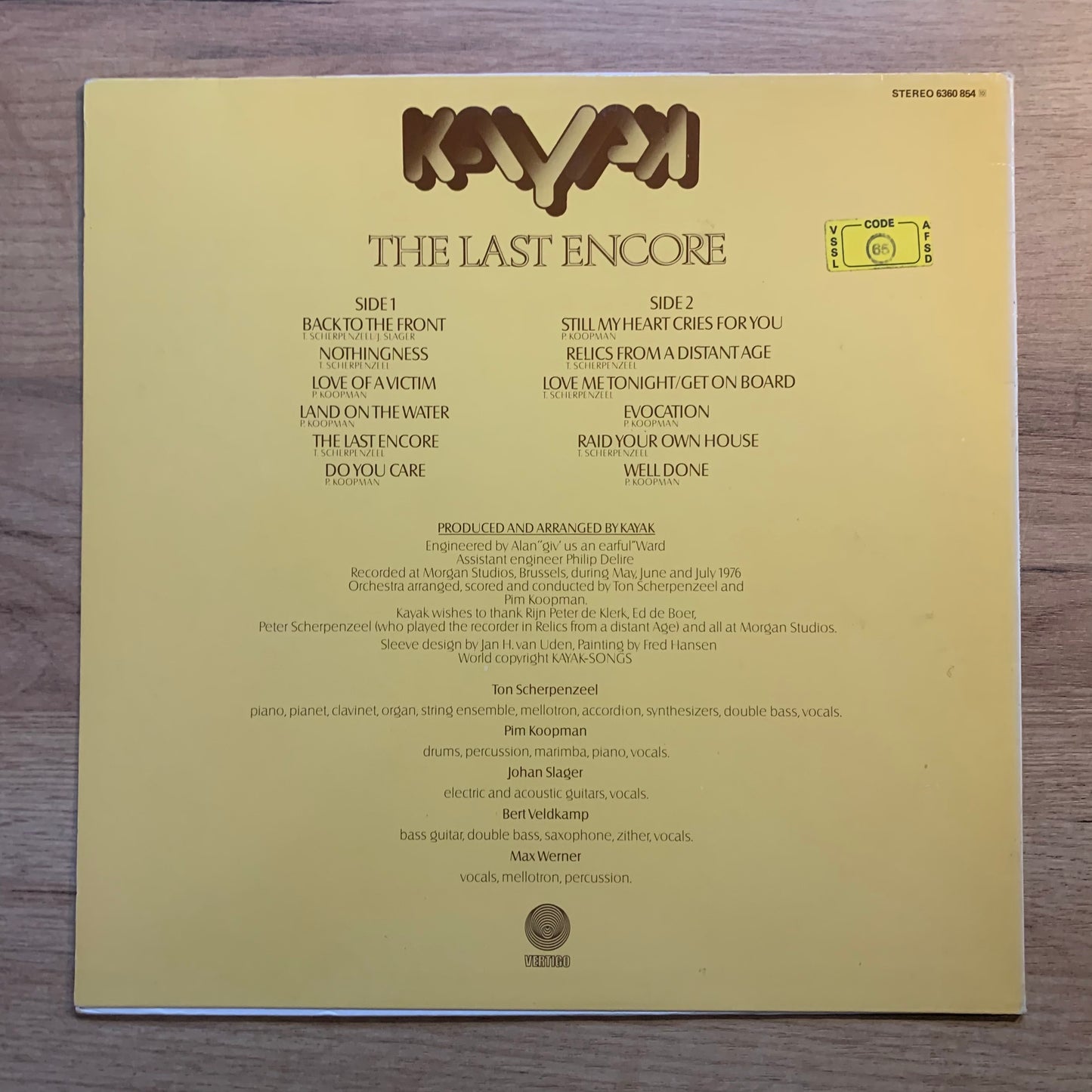 KAYAK - THE LAST ENCORE...OG NL 1976...EX/VG+
