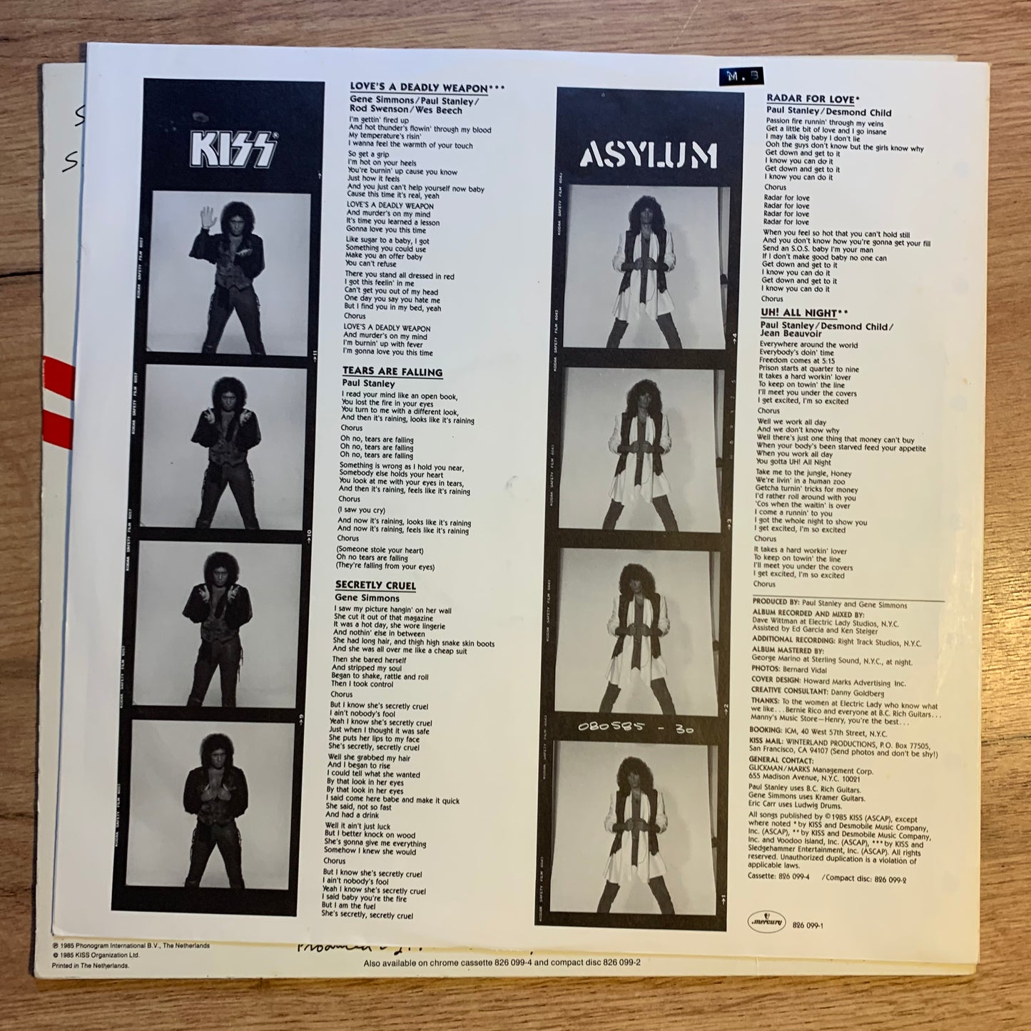 KISS - ASYLUM...OG EU 1985...VG+/VG+