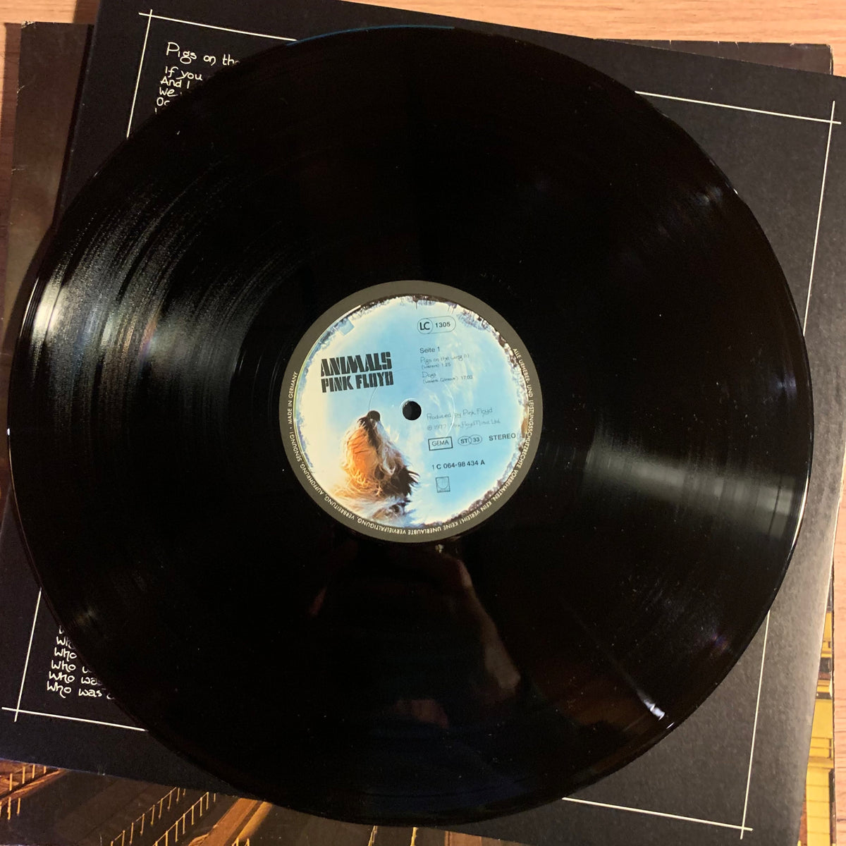 Pink Floyd - Animals, disque Harvest allemand