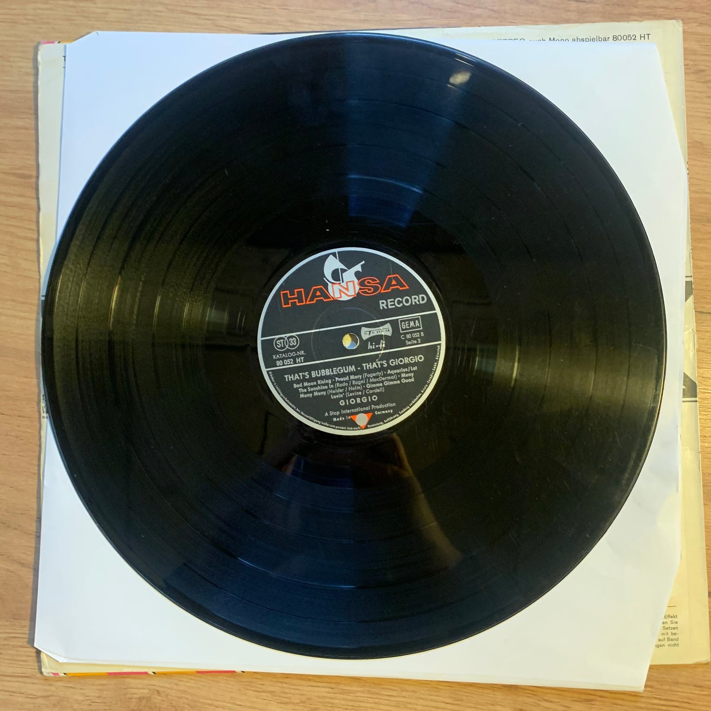 GIORGIO - THAT'S BUBBLEGUM..OG GER 1969...VG-/VG+