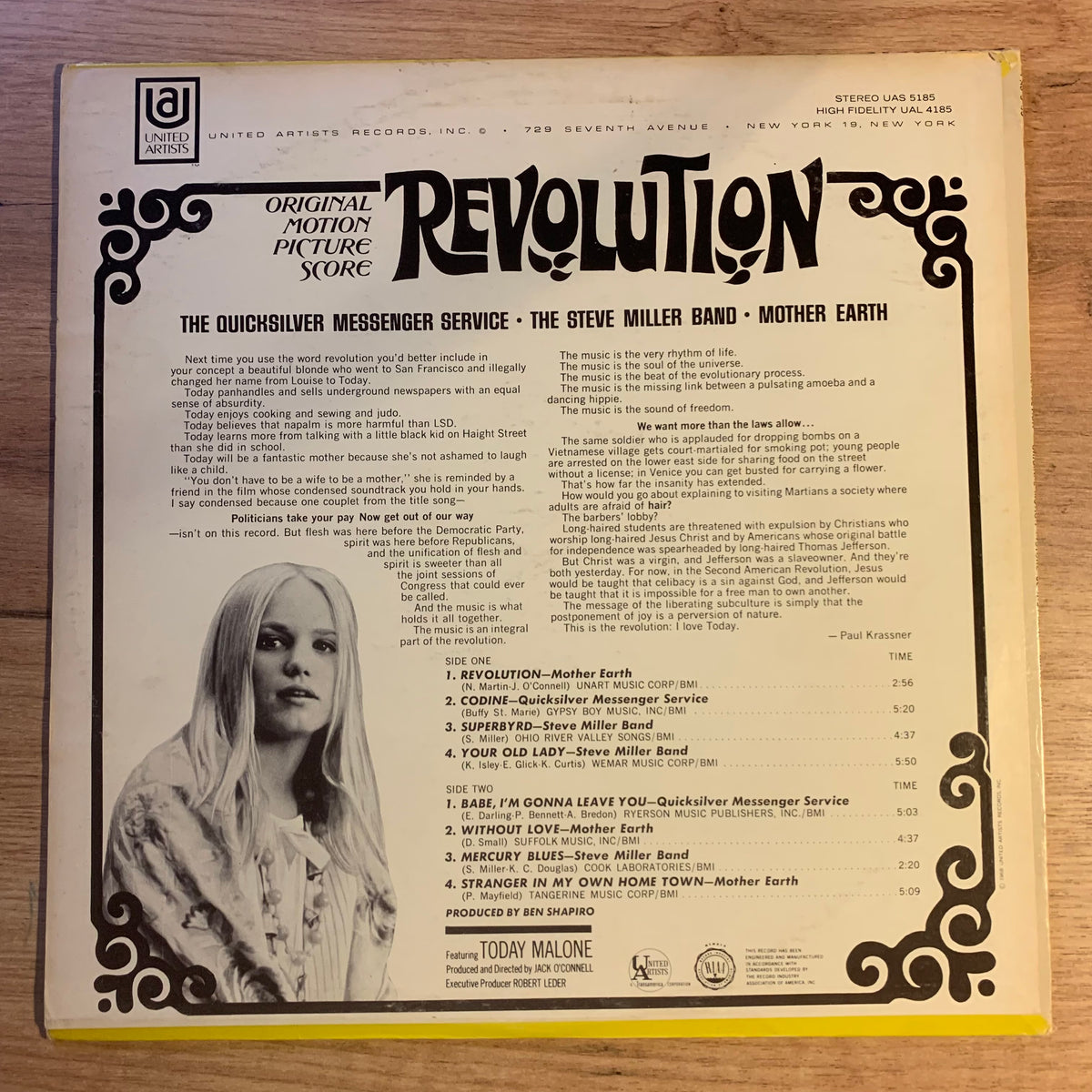 Revolution pochette verso