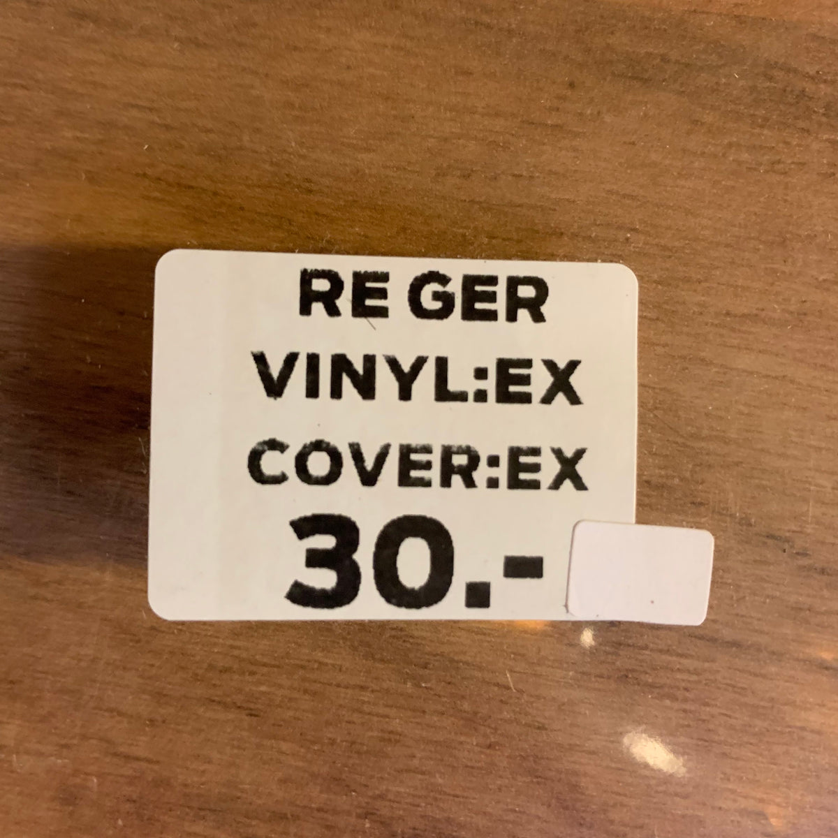 Étiquette RE GER EX/EX 30 CHF