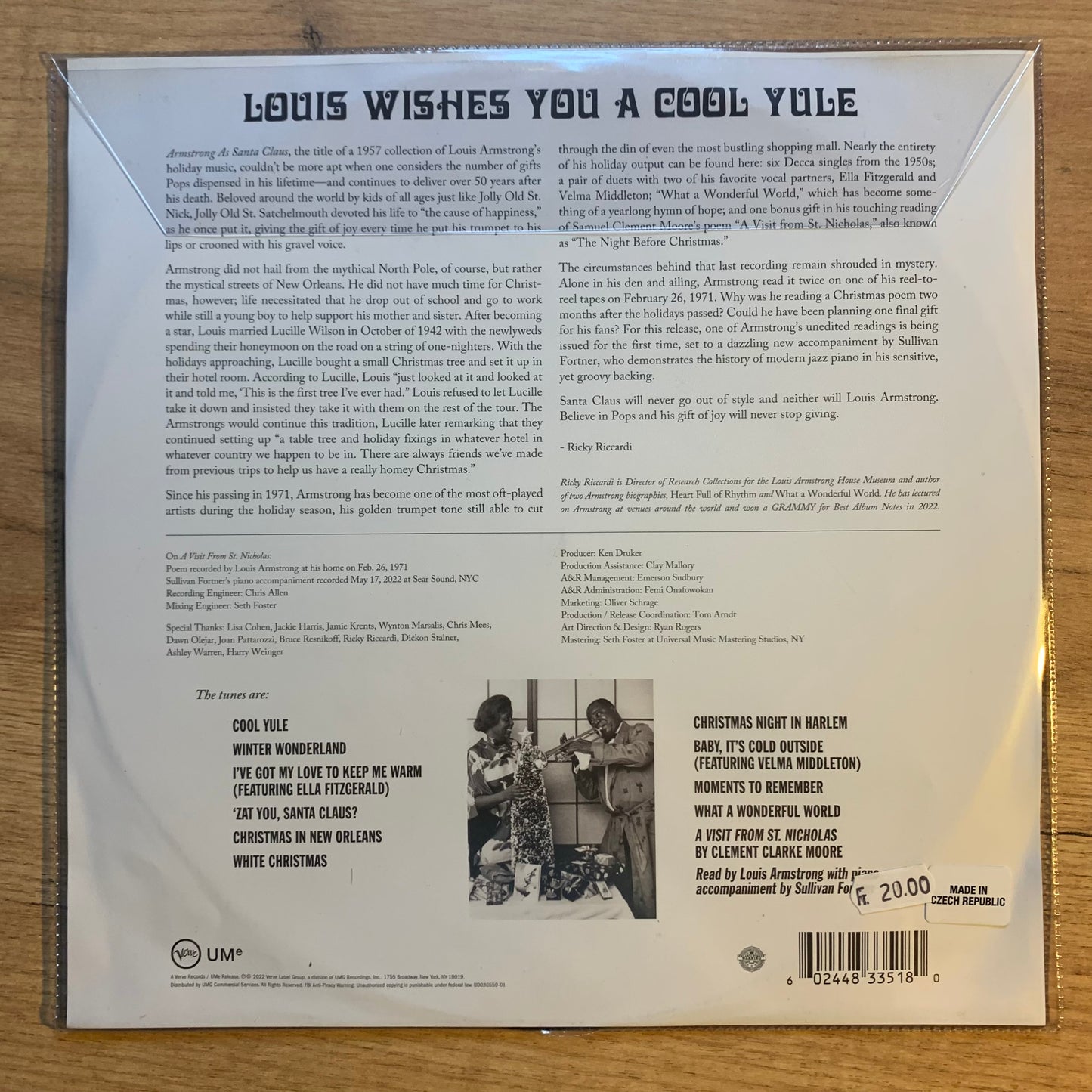 LOUIS ARMSTRONG - LOUIS WISHES YOU A COOL YULE...RE US 2022...EX/VG+