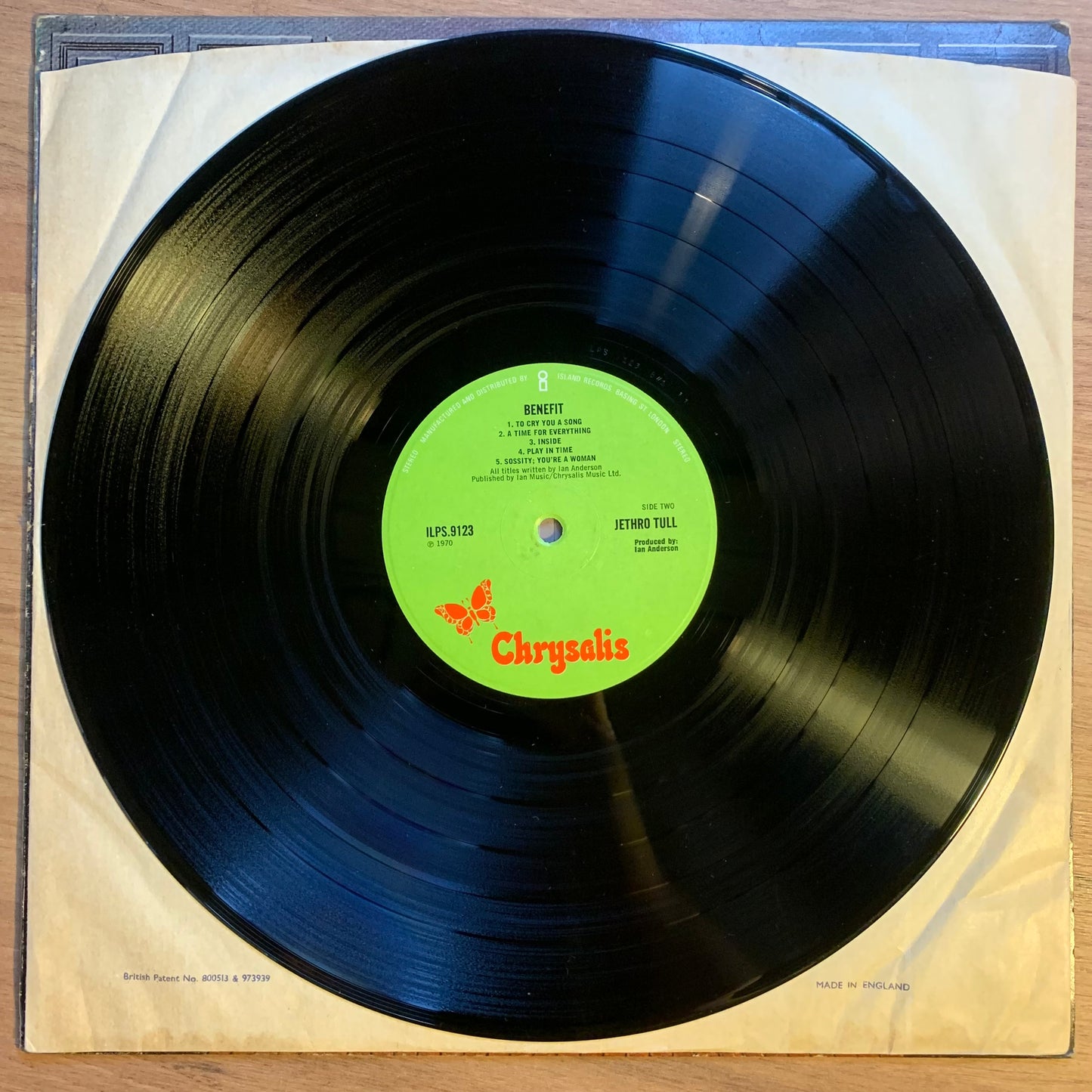 JETHRO TULL - BENEFIT...OG UK 1970...VG++/VG+