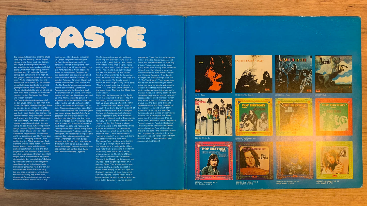 TASTE - POP HISTORY VOL. 11...OG GER 1971...VG+/VG