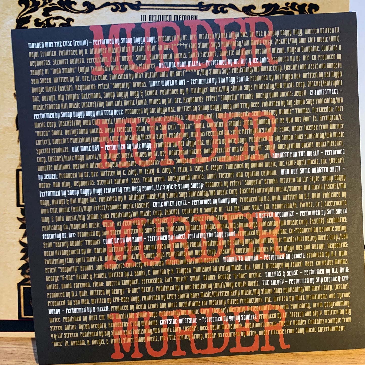 SNOOP DOGGY DOGG - MURDER WAS THE CASE ..RE US 2001...EX/EX
