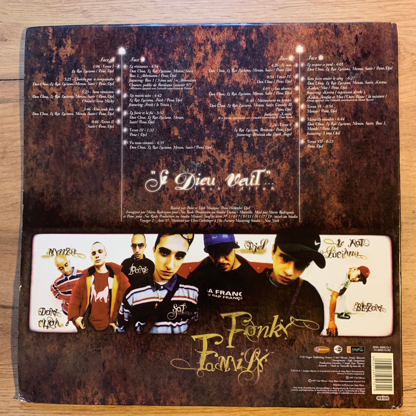 FONKY FAMILY - SI DIEU VEUT (INCH'ALLAH)...OG FR 1997...EX/EX