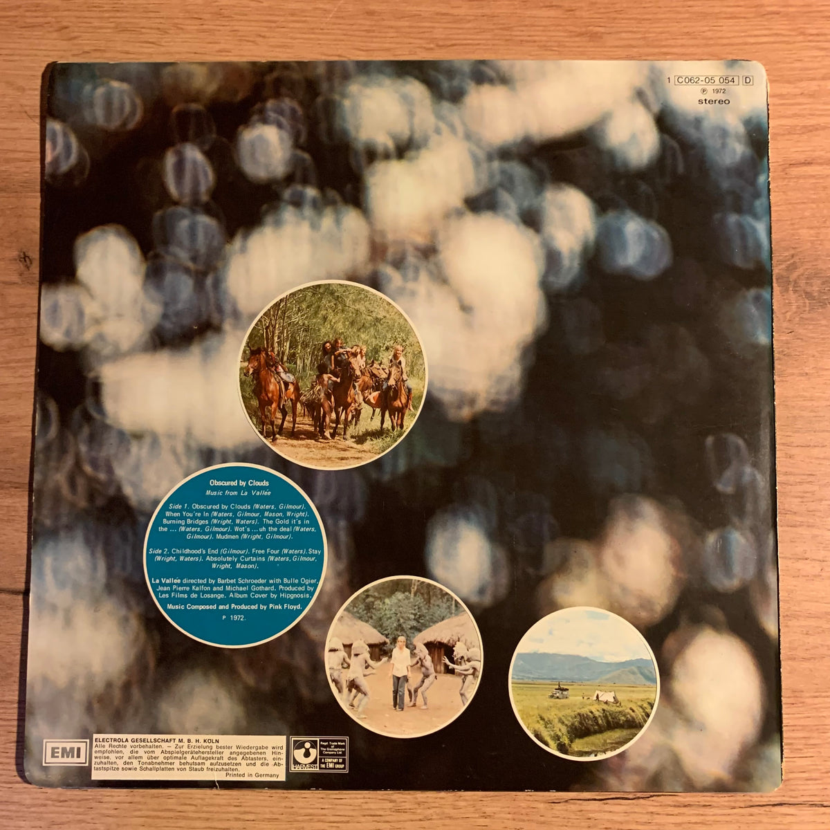 Pink Floyd - Obscured by Clouds, pochette verso