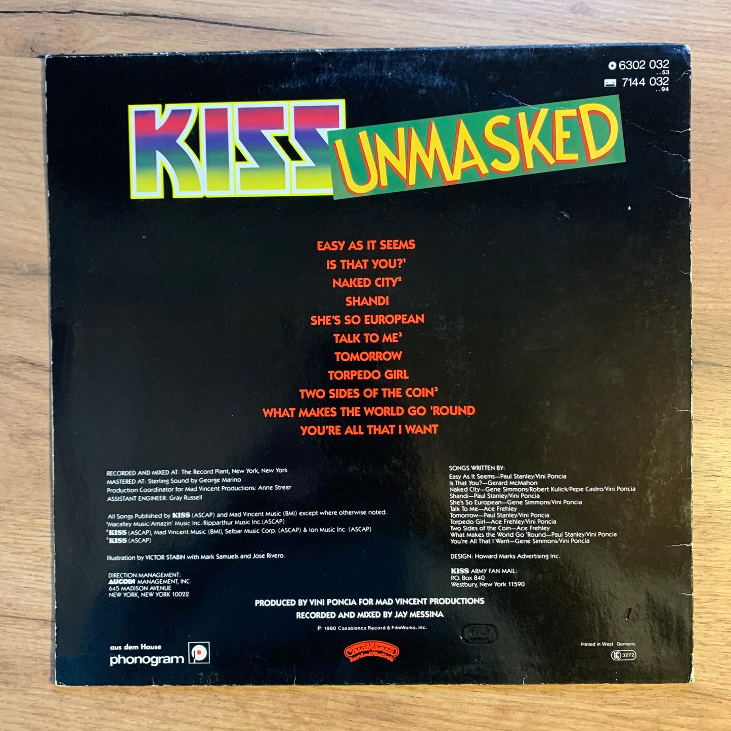 KISS - ASYLUM...OG EU 1985...VG+/VG+