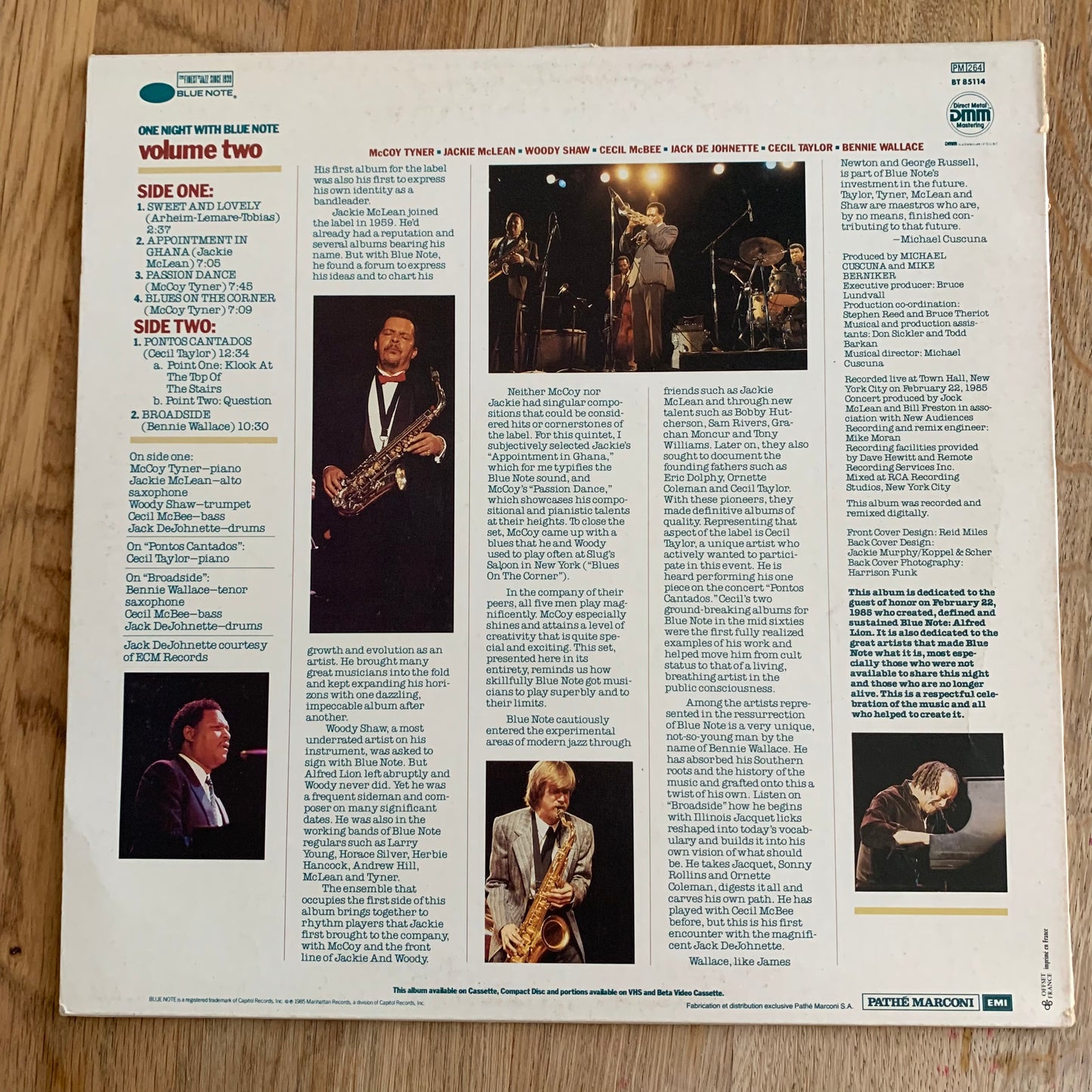 ONE NIGHT WITH BLUE NOTE VOL. 2...COMPIL FR 1985...EX/VG+