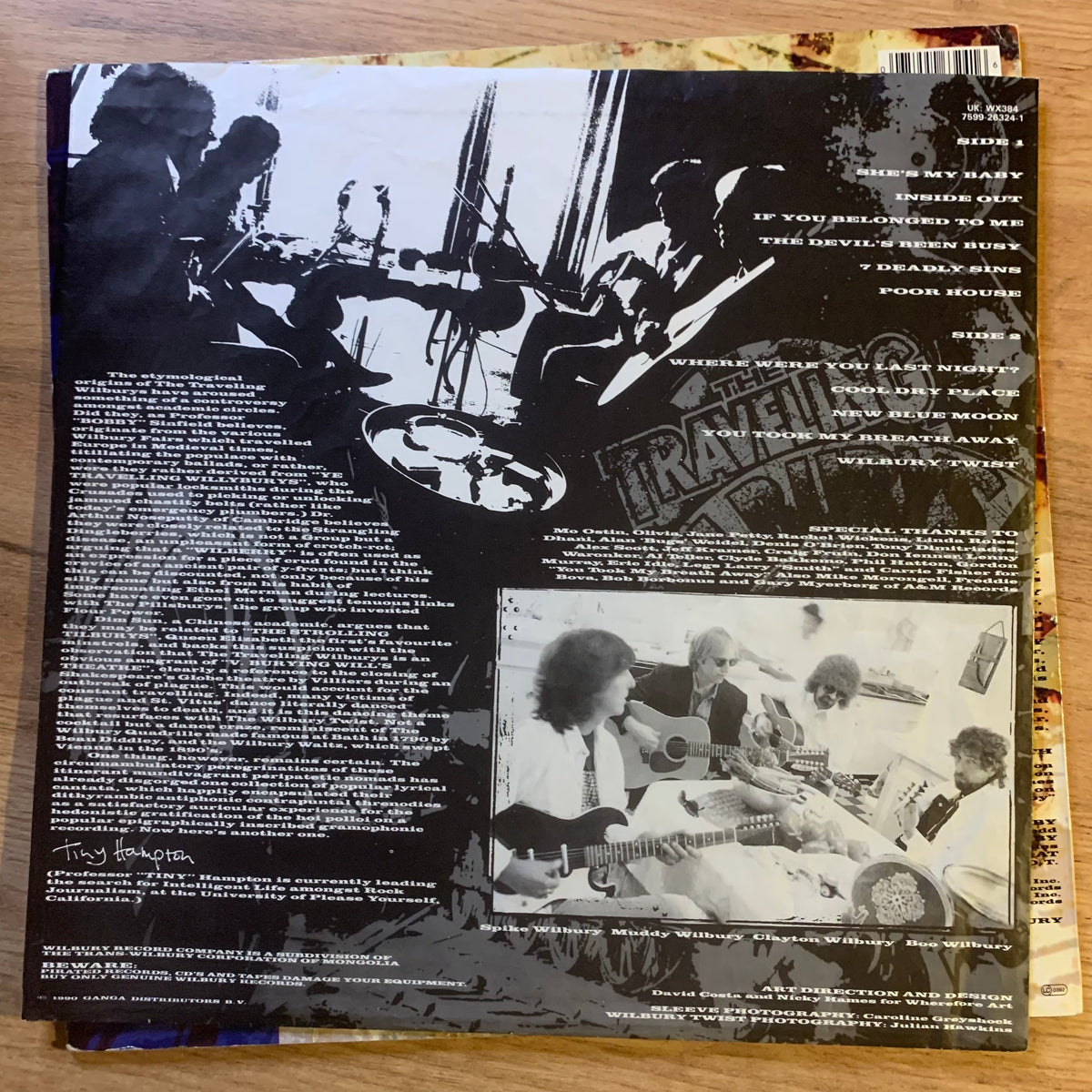Traveling Wilburys Vol. 3 : sous-pochette imprimée