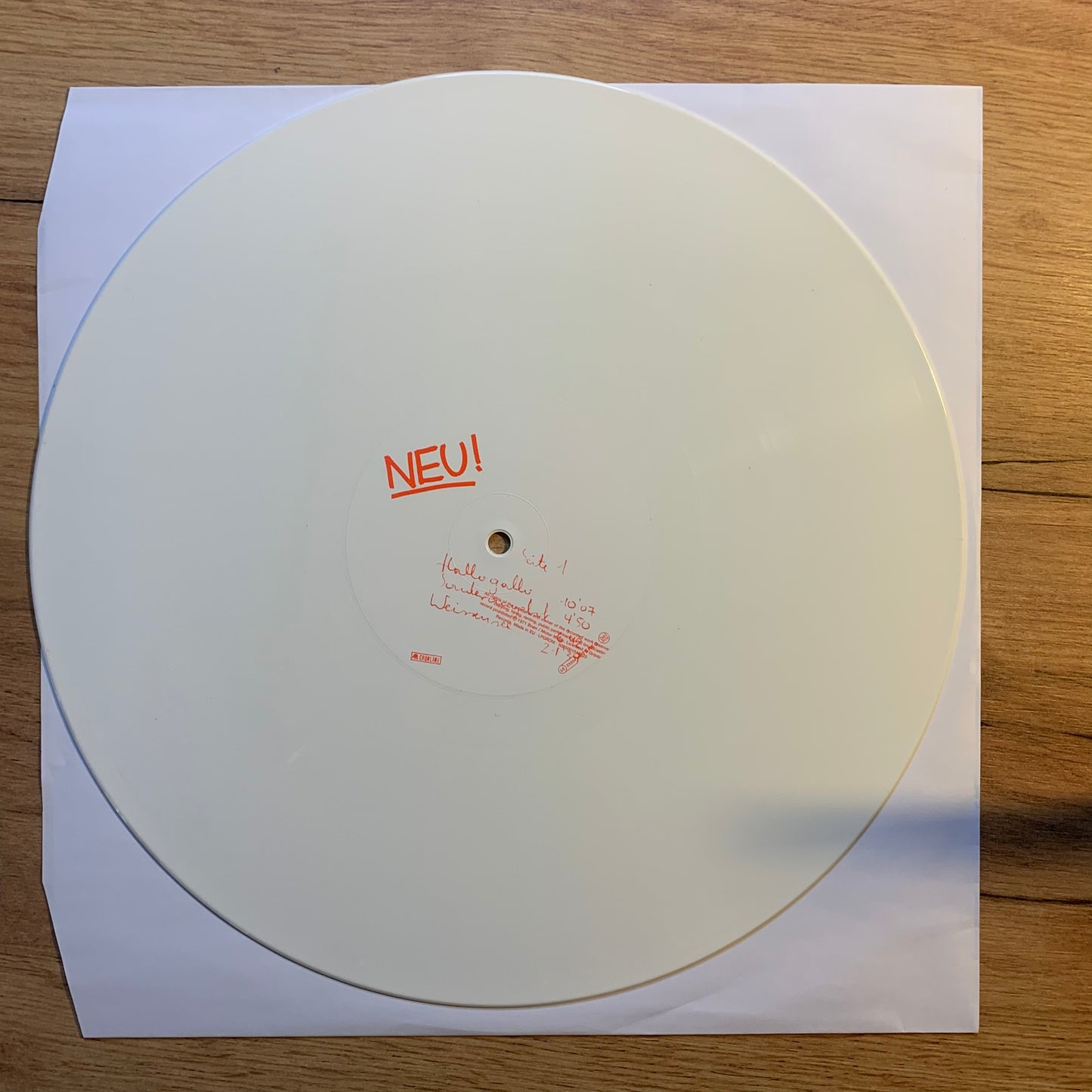 NEU! - NEU!...RE EU 2010...VINYL BLANC...EX/EX