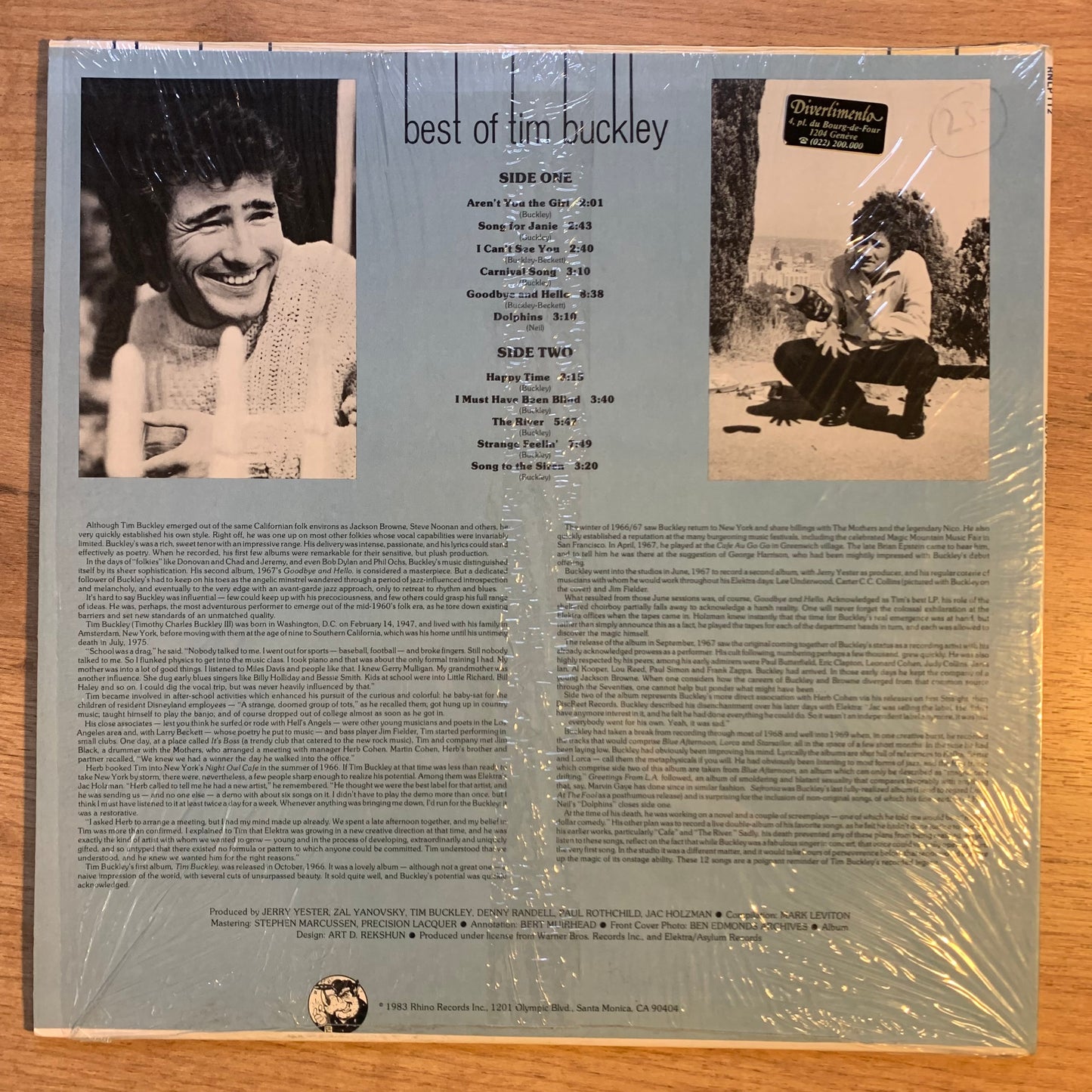 TIM BUCKLEY - BEST OF TIM BUCKLEY...OG US 1983...EX/EX