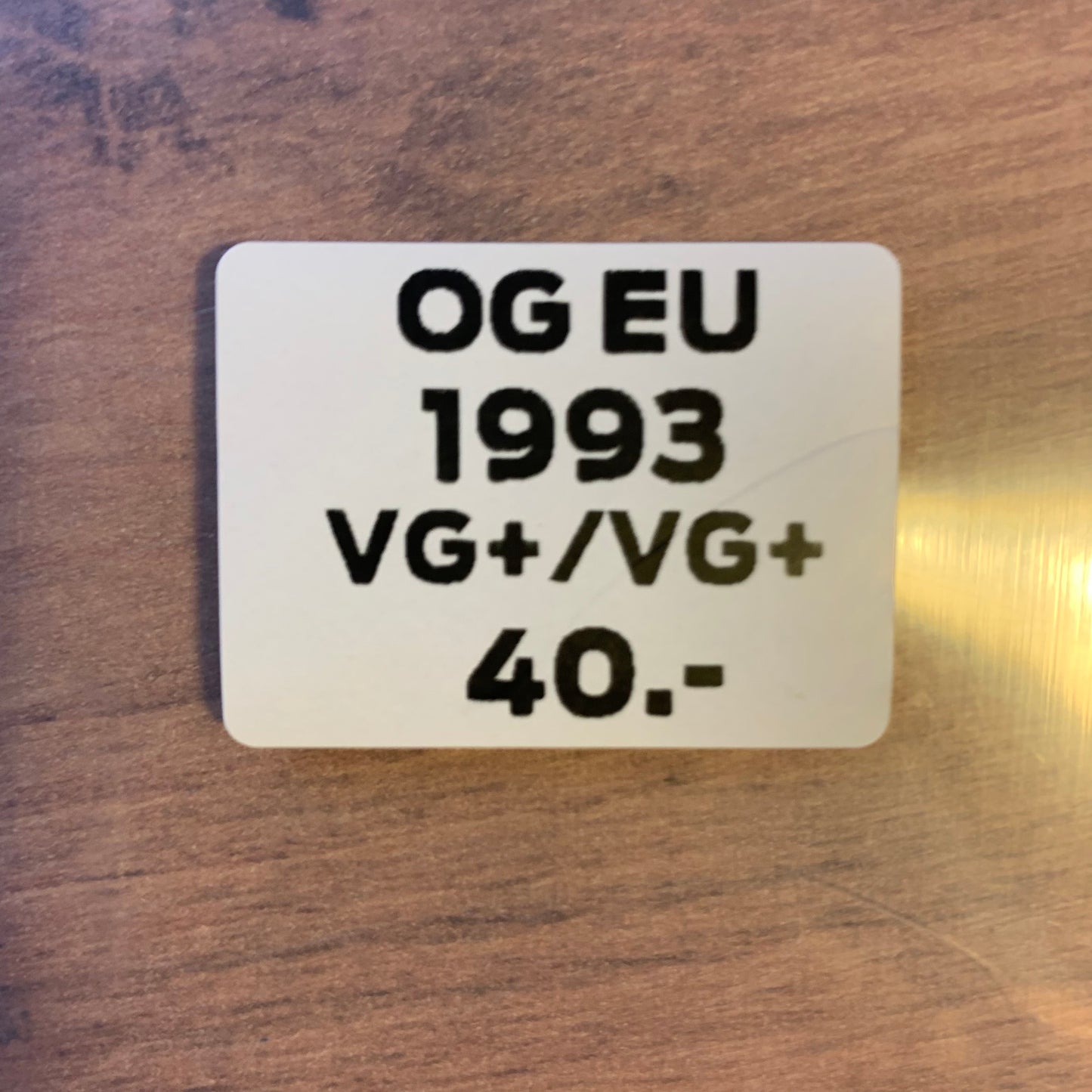 UNITED FUTURE ORGANIZATION...OG EU 1993...VG+/VG+