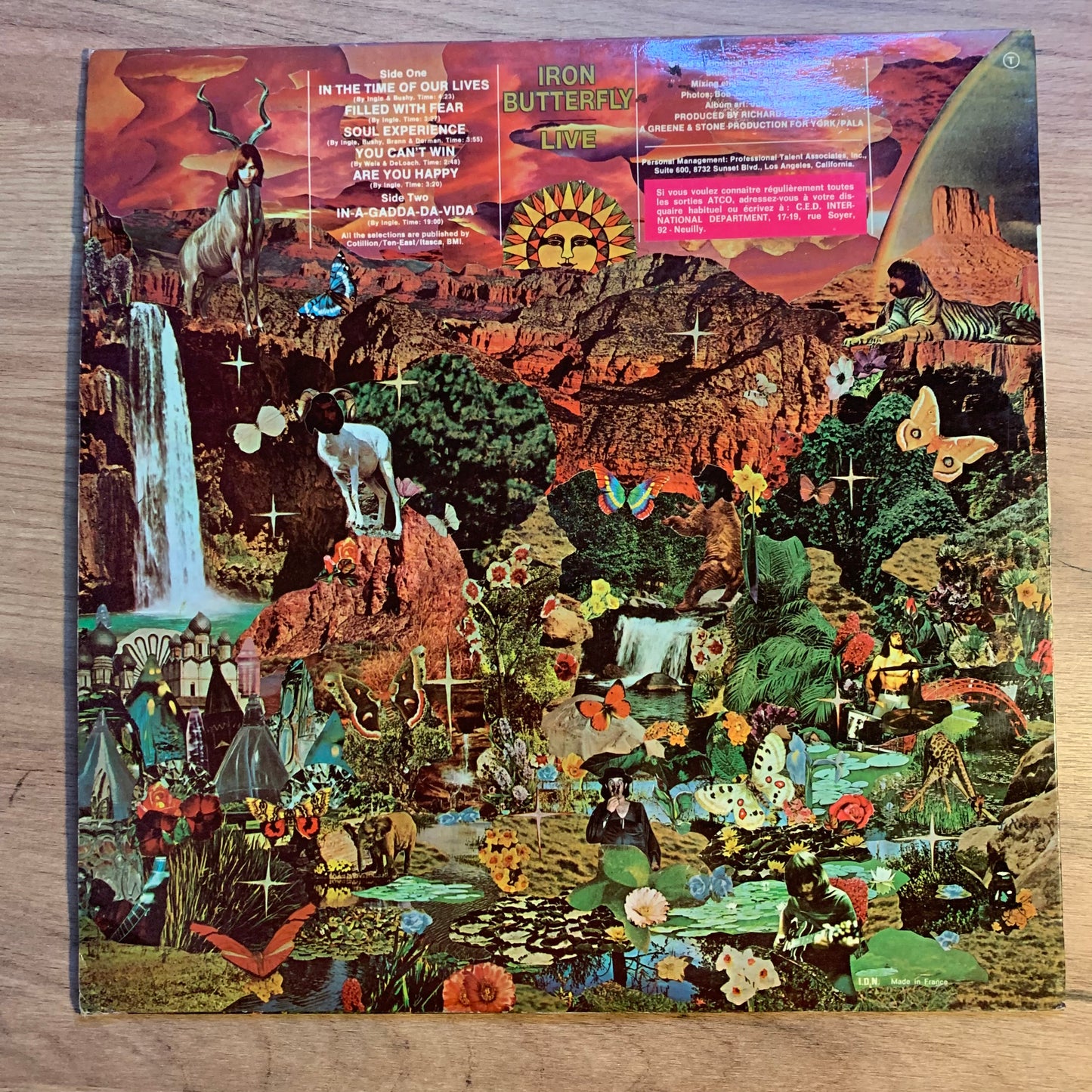 IRON BUTTERFLY - LIVE...OG FR 1970...VG/VG++
