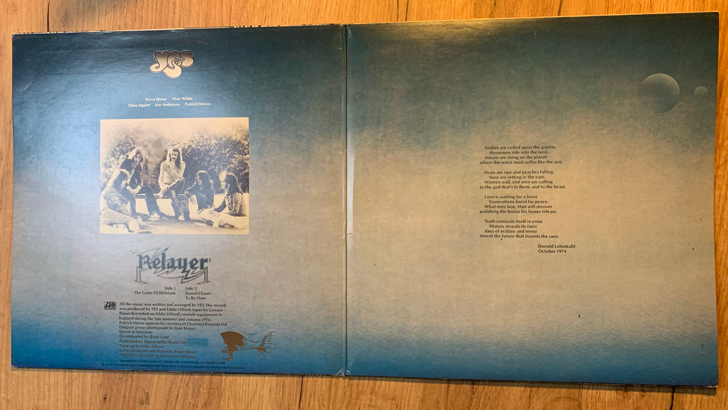 YES - RELAYER...OG GER 1974...VG+/VG++
