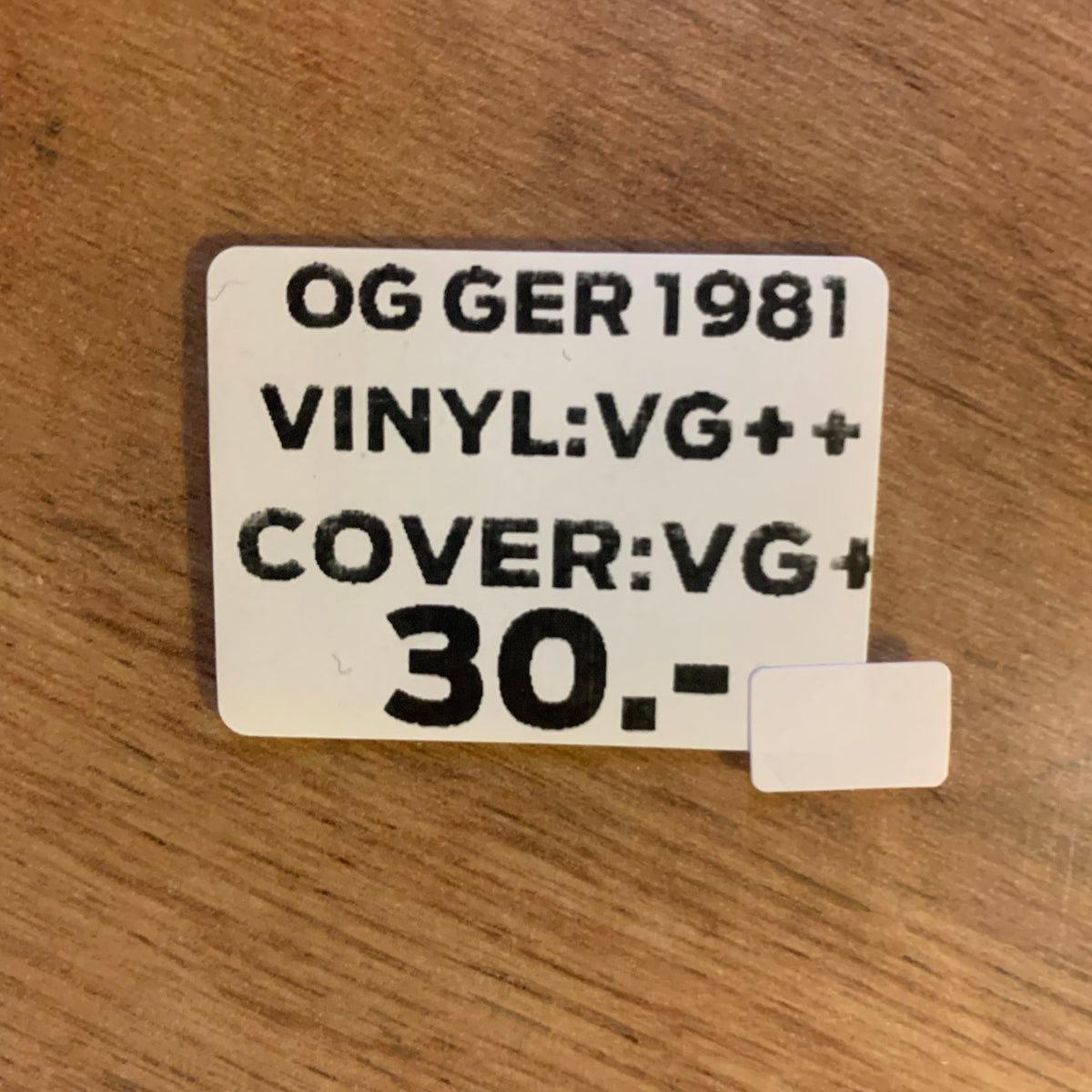 Étiquette état et prix du disque