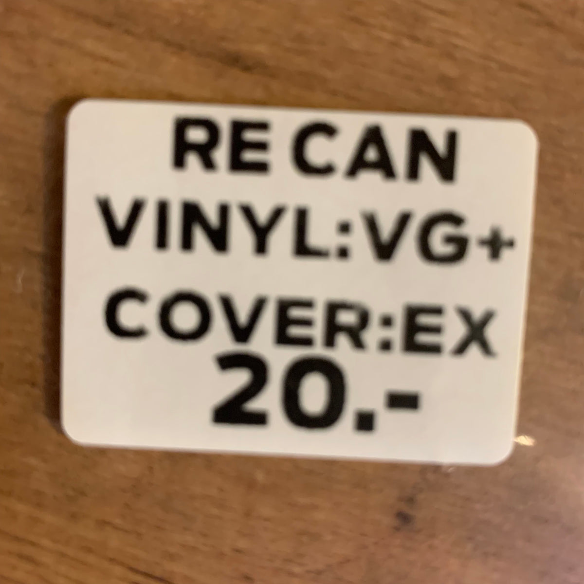 Étiquette RE CAN VG+/EX 20 CHF