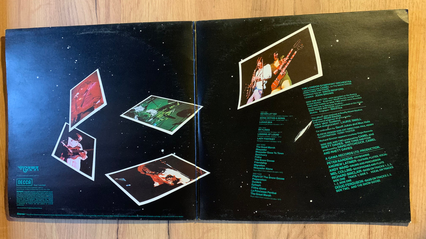 CAMEL - A LIVE RECORD...OG UK 1978... VG+/G