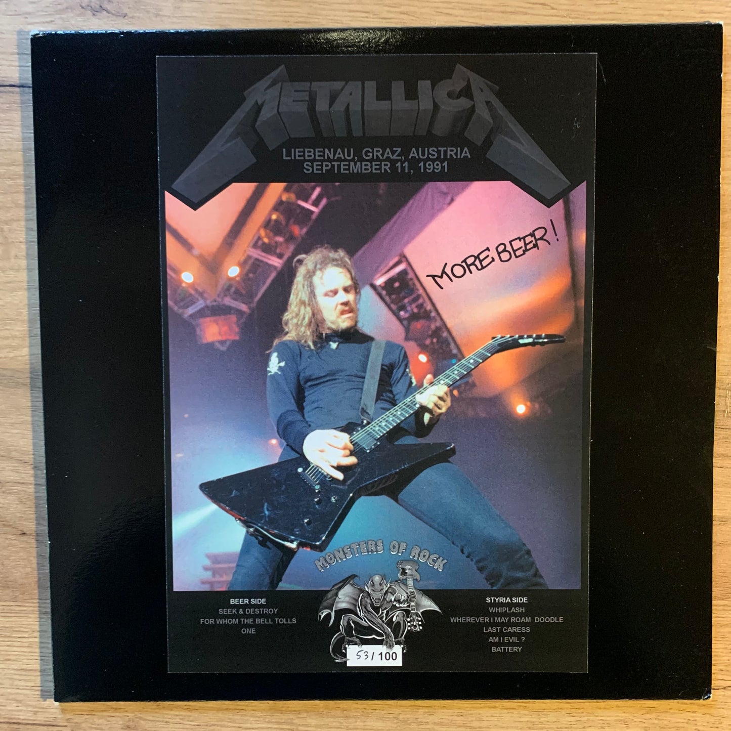 METALLICA - MORE BEER! LIVE GRAZ 1991...BOOT 2020...EX/EX