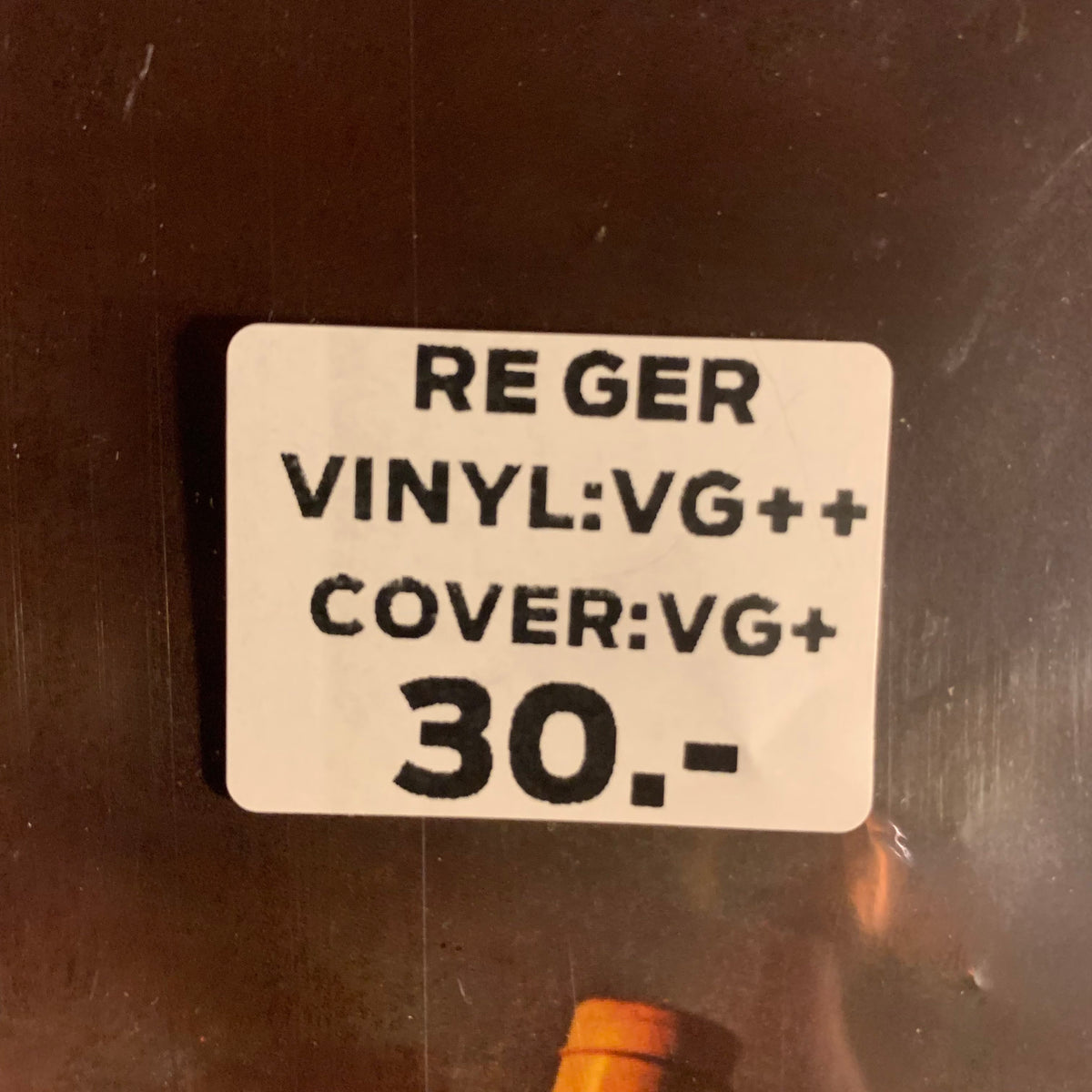 Étiquette état : RE GER, disque VG++, pochette VG+, 30 CHF