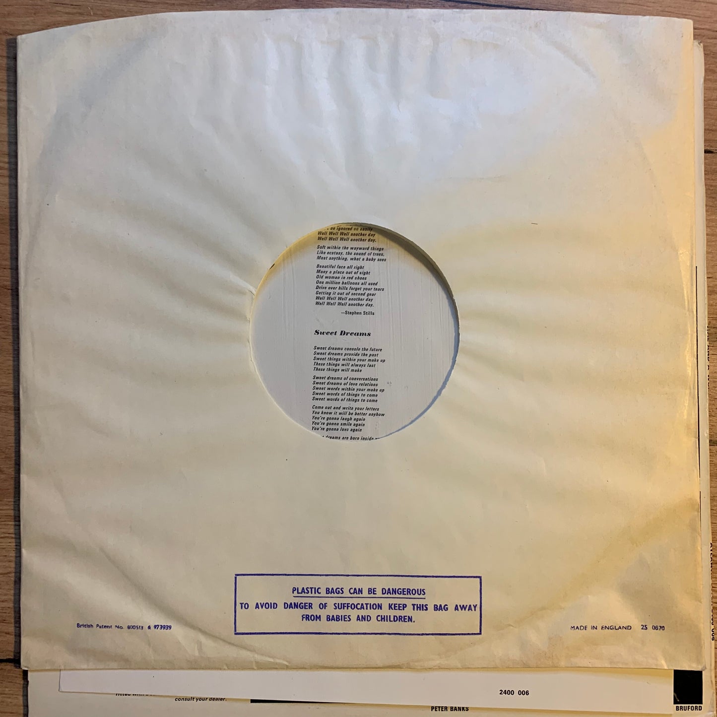 YES - TIME AND A WORD...OG UK 1970...EX/VG+