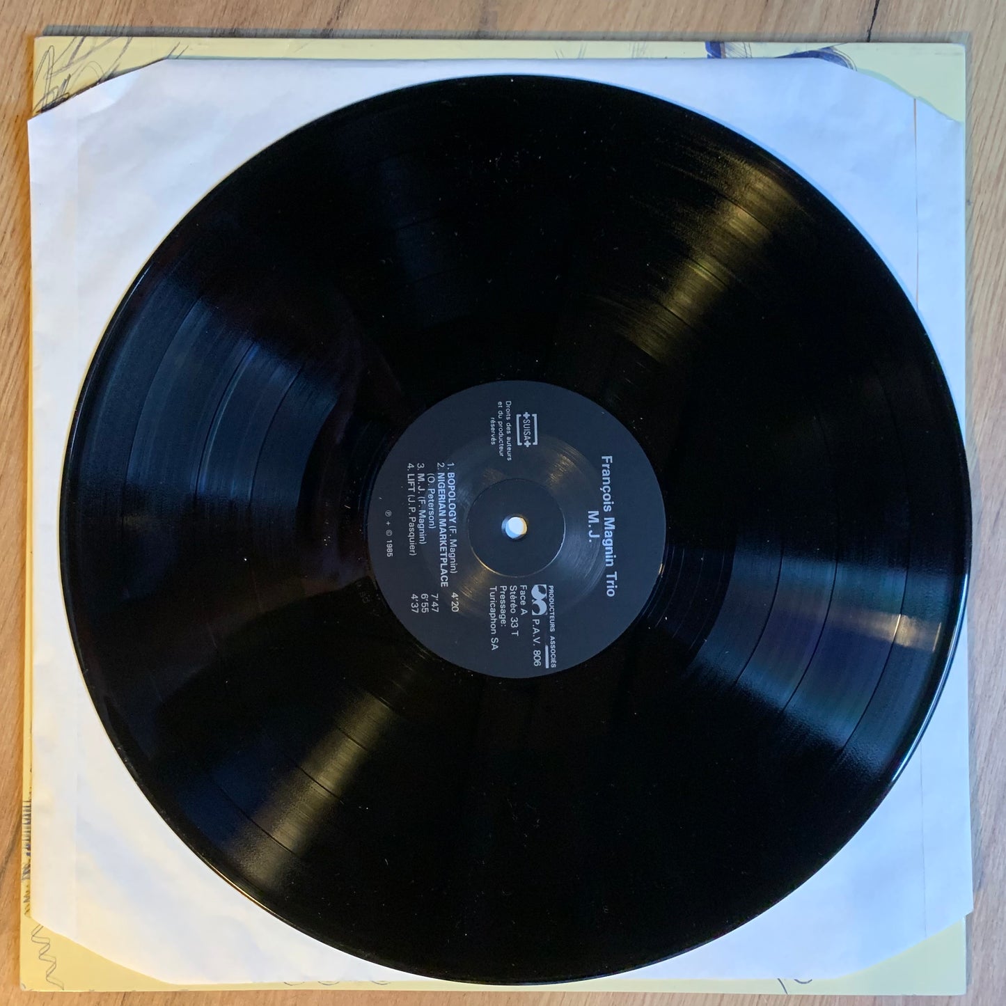 FRANÇOIS MAGNIN TRIO - M.J....OG SUI 1985...EX/VG+