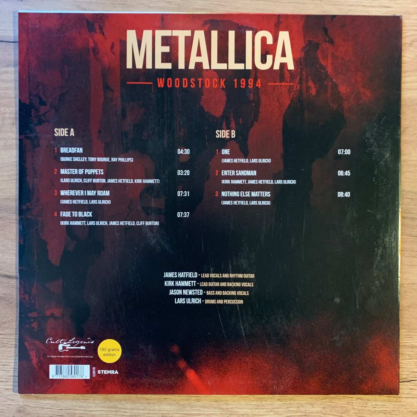 METALLICA - WOODSTOCK 1994...BOOT EU 2019...EX/EX