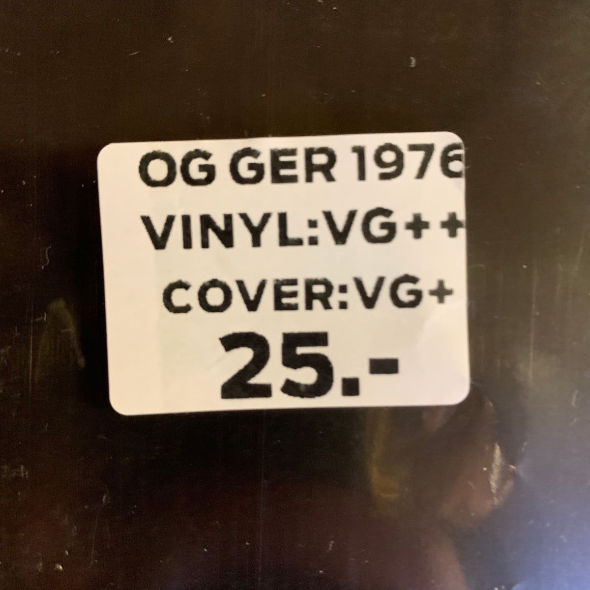Étiquette OG GER 1976, disque VG++, pochette VG+, 25 CHF