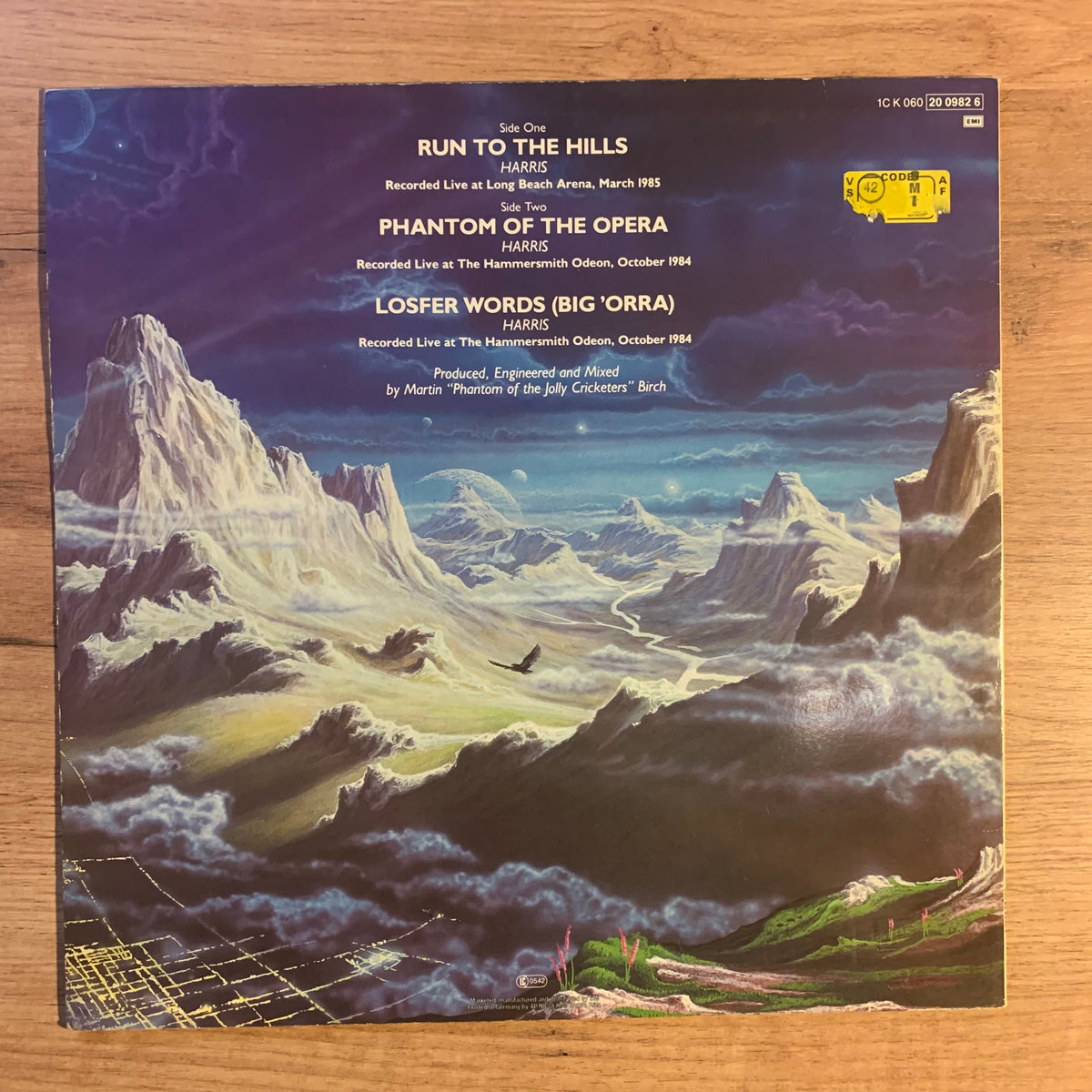 Pochette recto Iron Maiden Run to the Hills