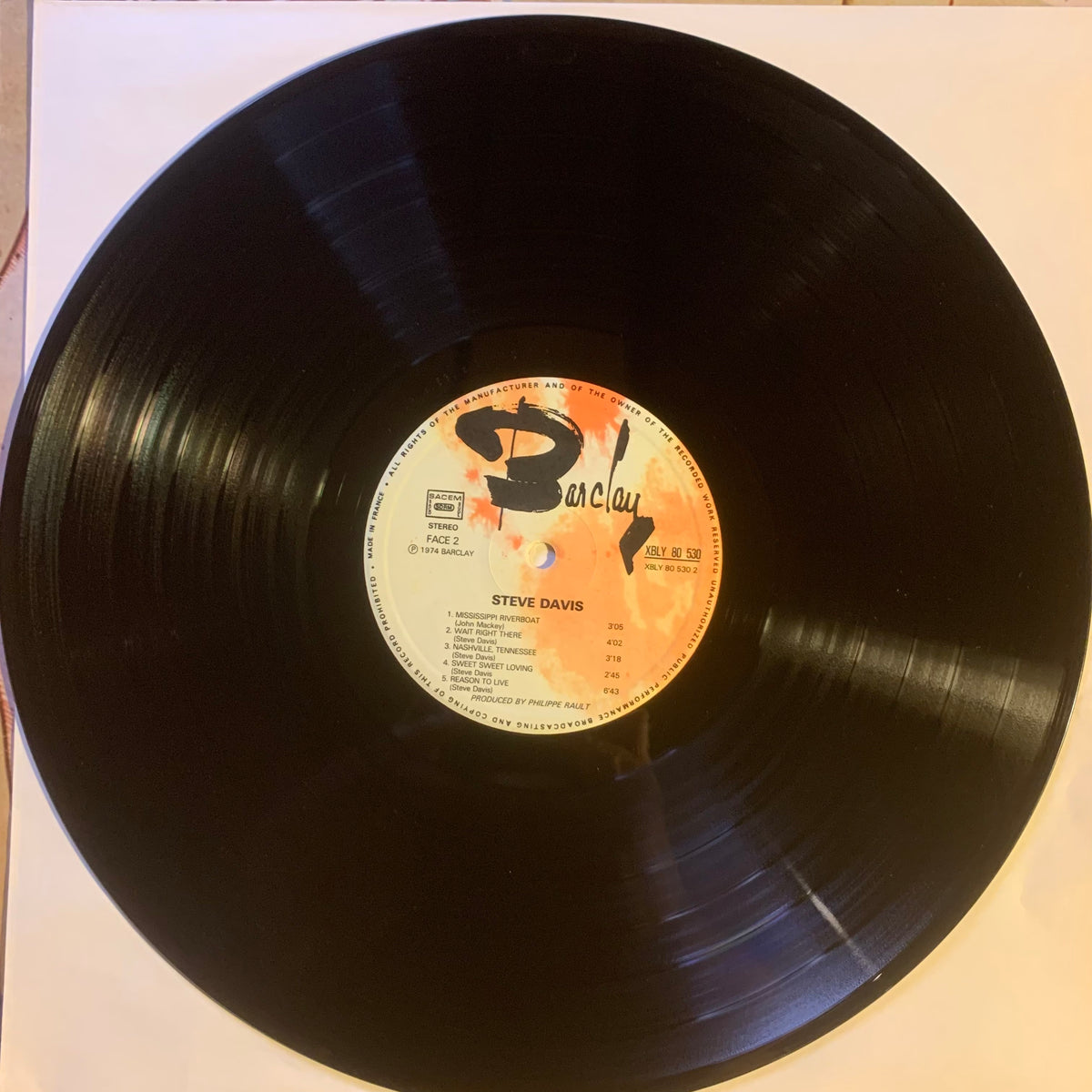 Steve Davis, disque Barclay