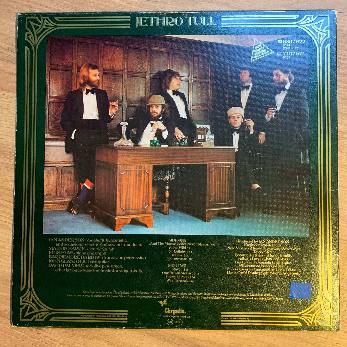 JETHRO TULL - HEAVY HORSES...OG GER 1978...VG++/VG+