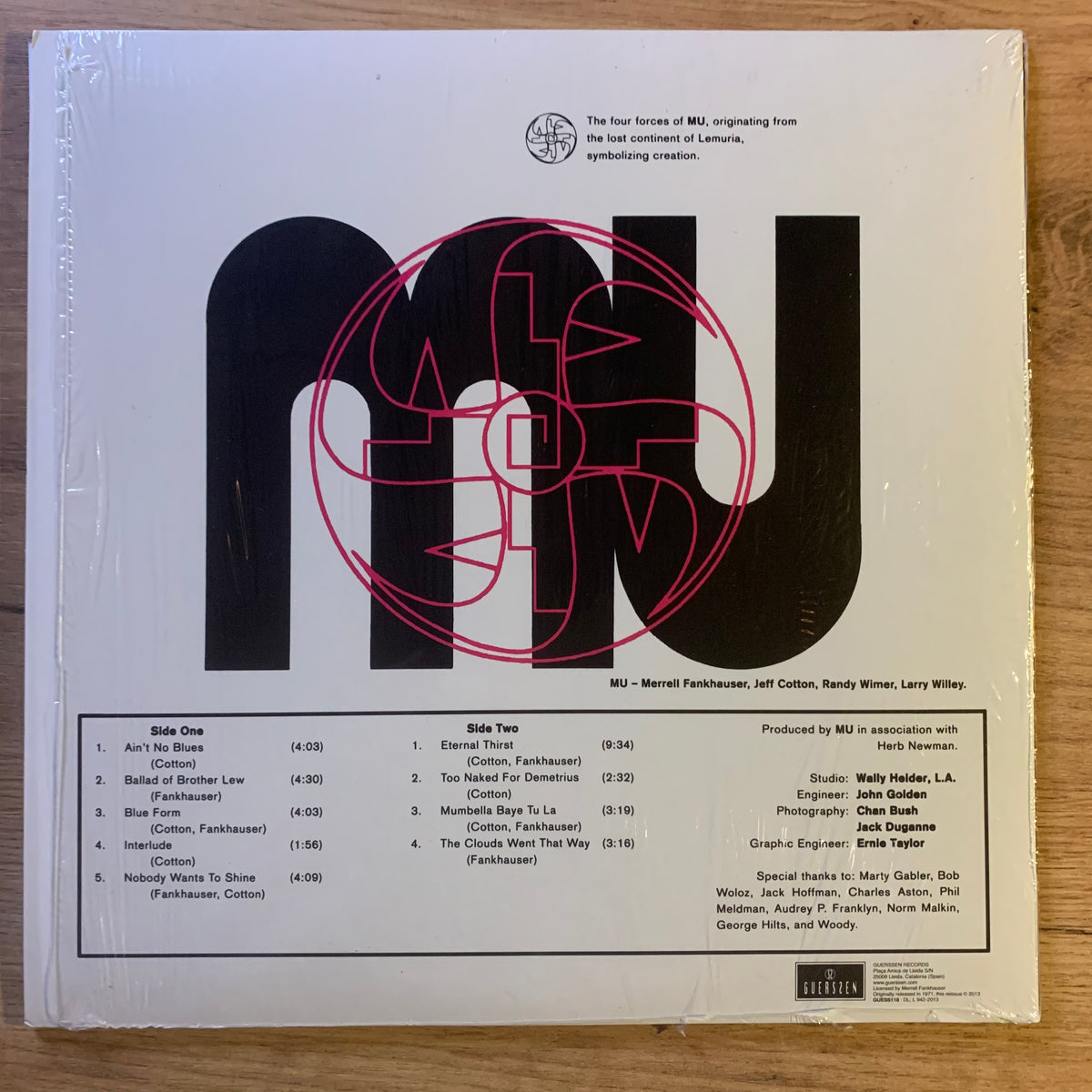 MU : pochette verso