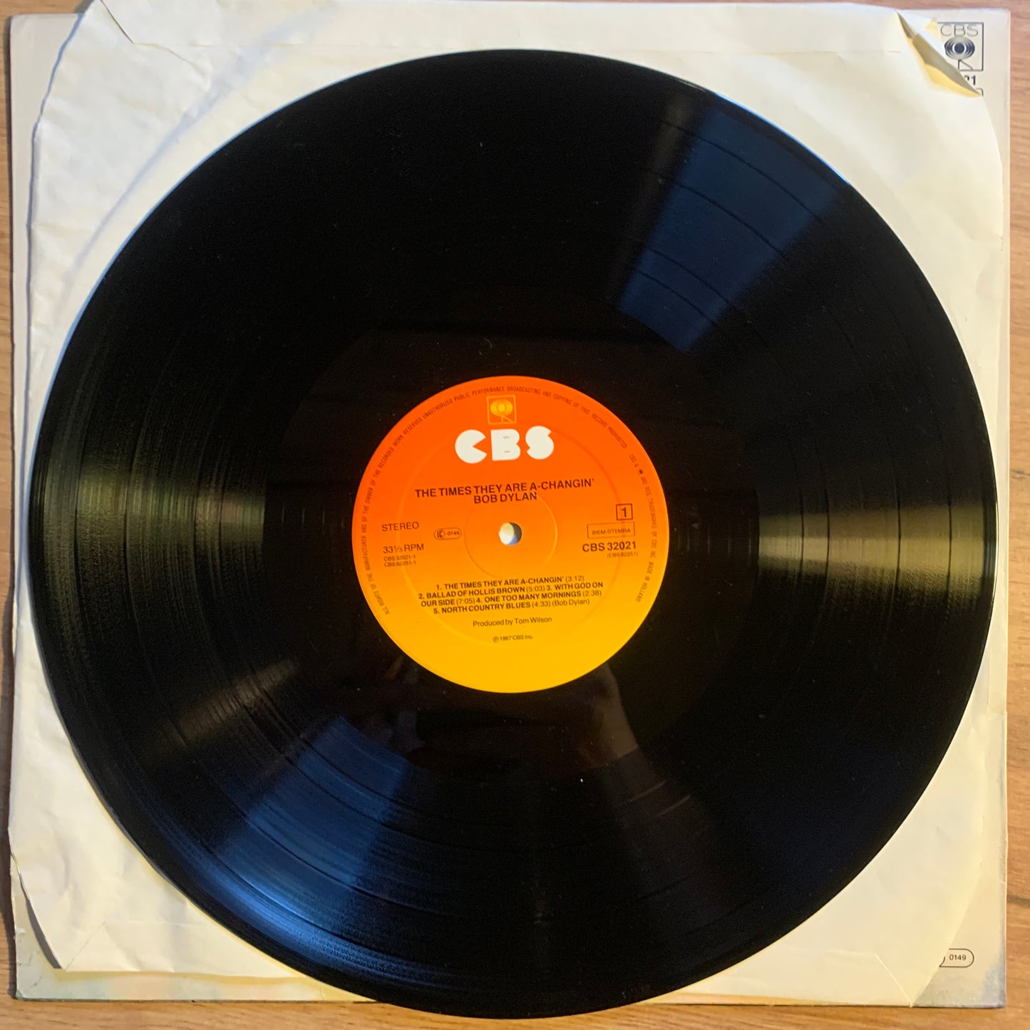 BOB DYLAN - THE TIMES THEY ARE A-CHANGIN'...RE EU...VG++/VG+