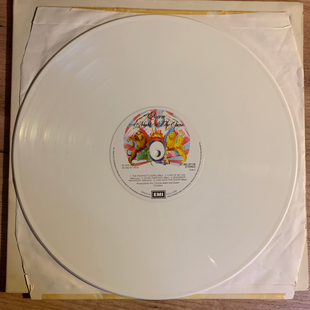 Queen A Night at the Opera, vinyle blanc