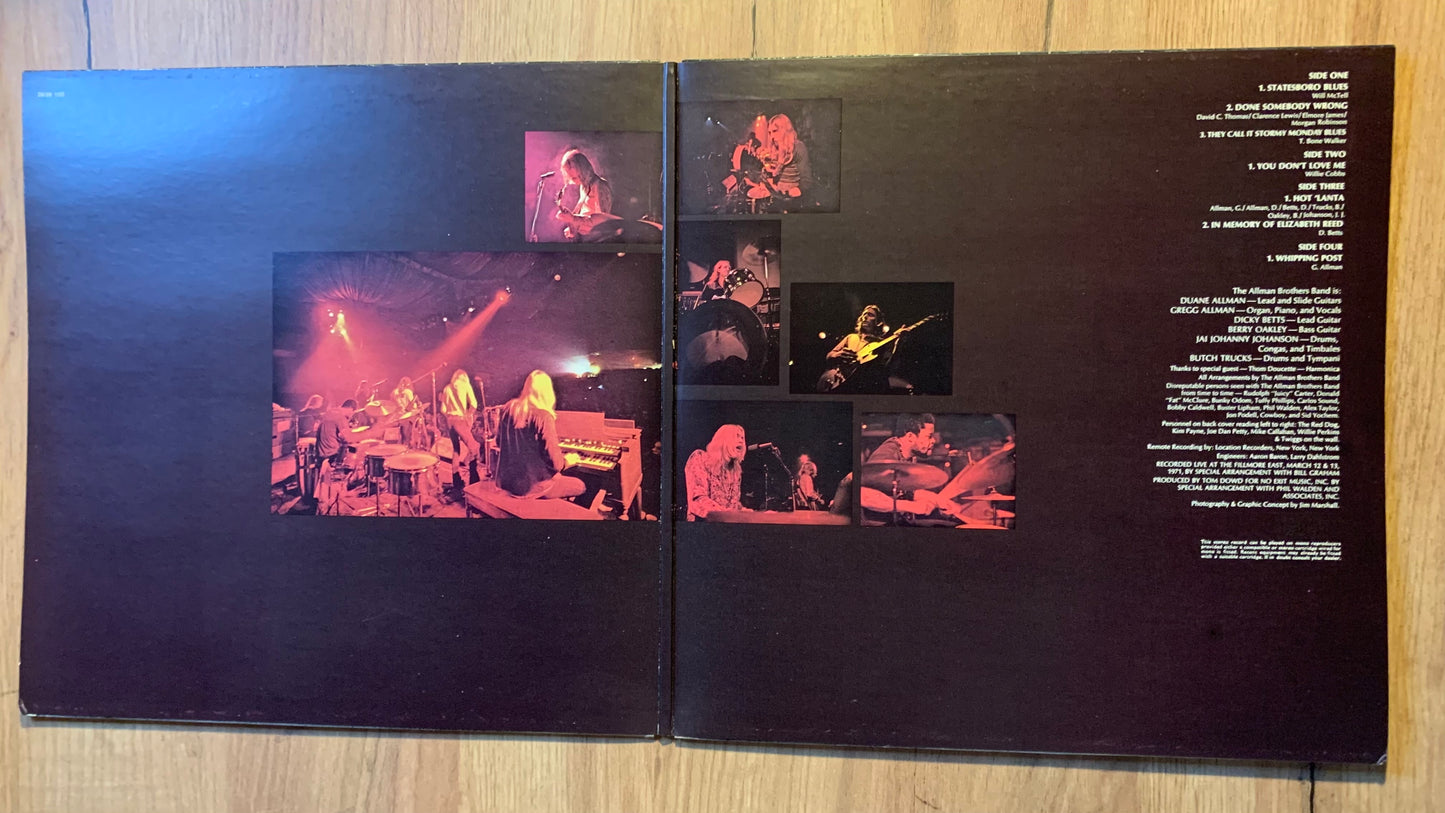 THE ALLMAN BROTHERS BAND - AT FILLMORE EAST...RE FR...VG++/EX