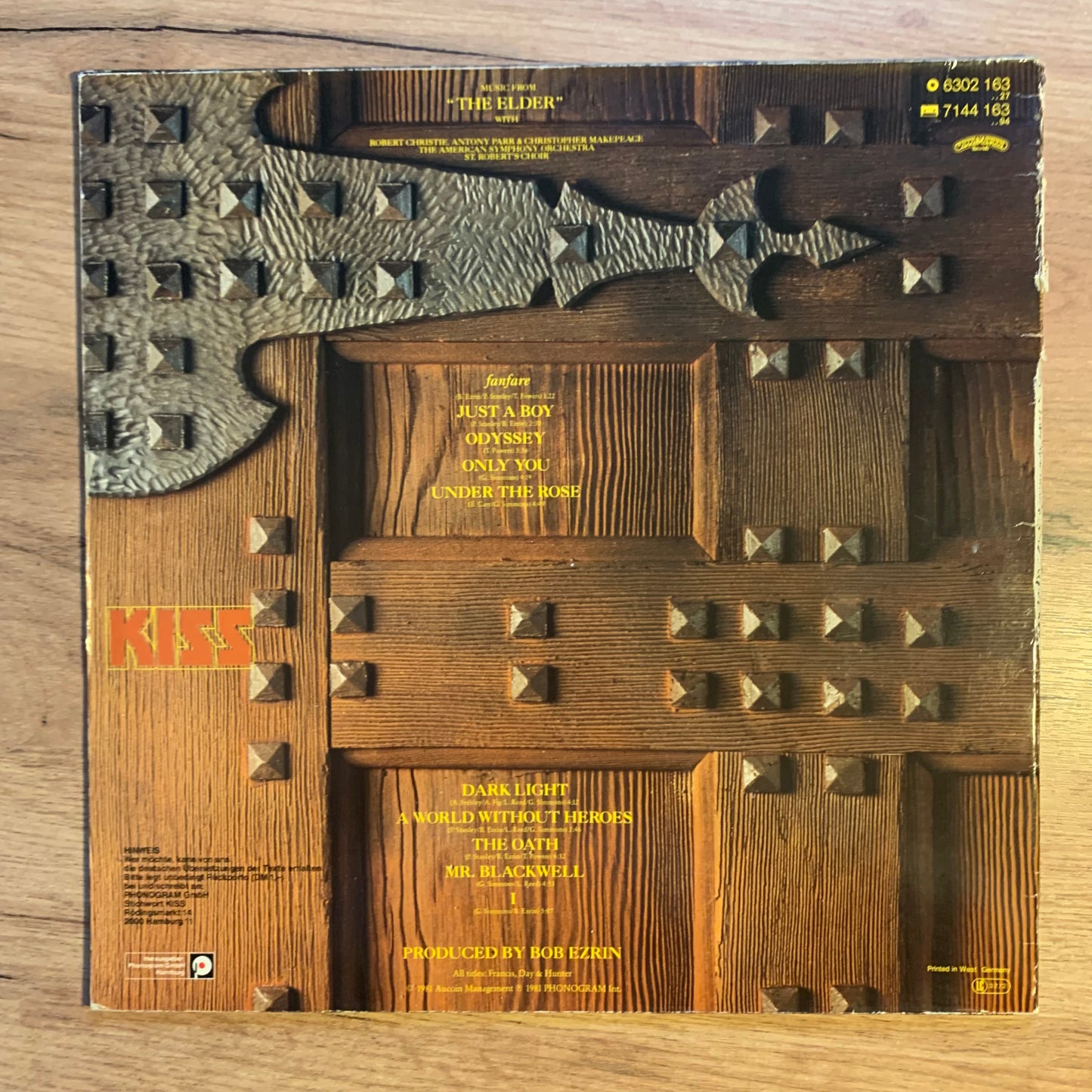 KISS - (MUSIC FROM) THE ELDER...OG GER 1981...VG+/VG