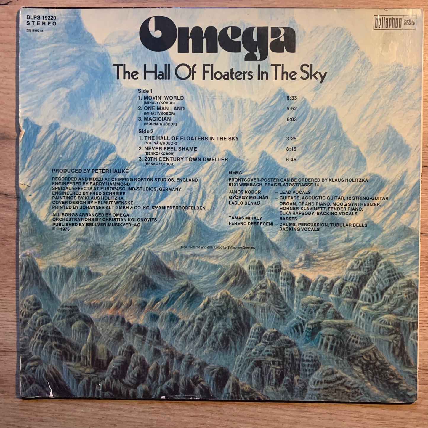 OMEGA - THE HALL OF FLOATERS IN THE SKY...OG GER 1975...VG/VG