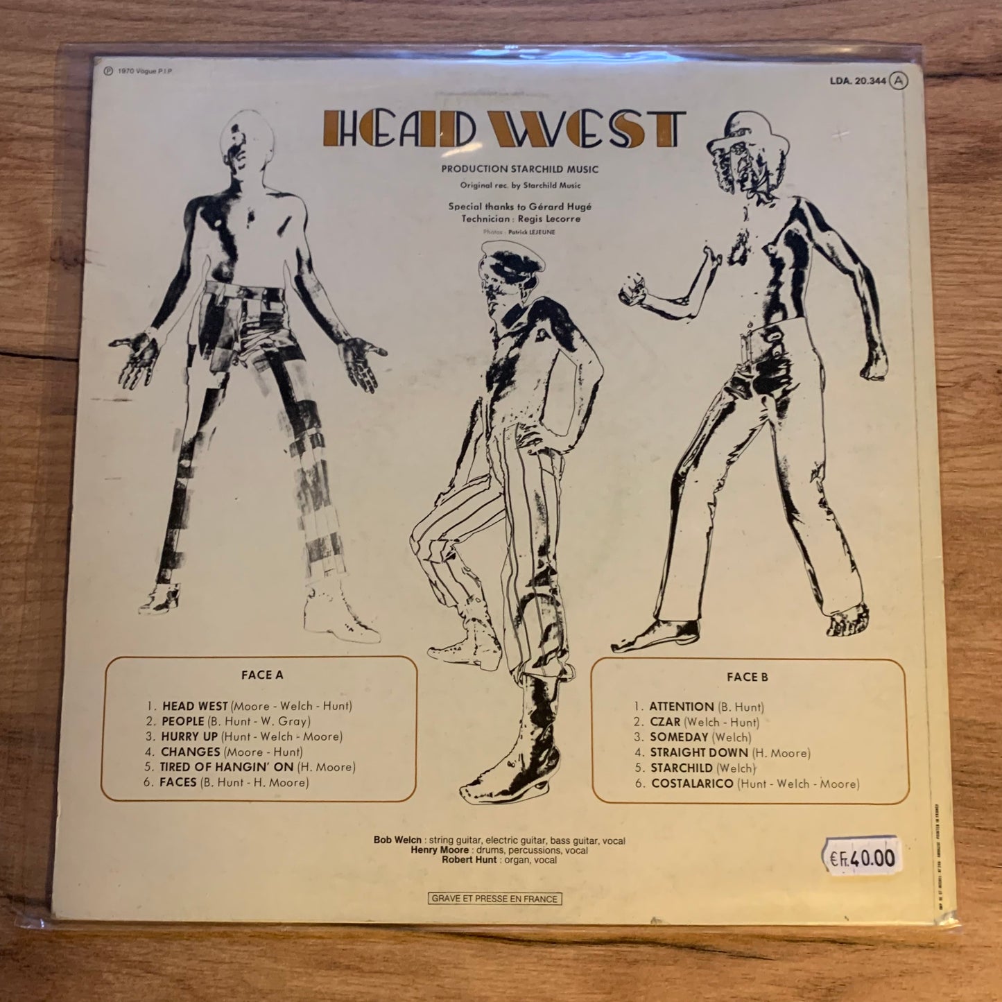 BOB WELCH WITH HEAD WEST...OG FR... VG++/VG+