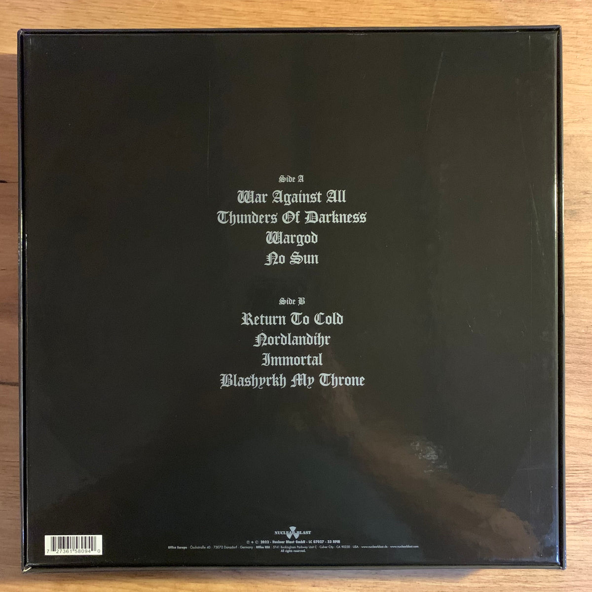 Immortal - coffret verso