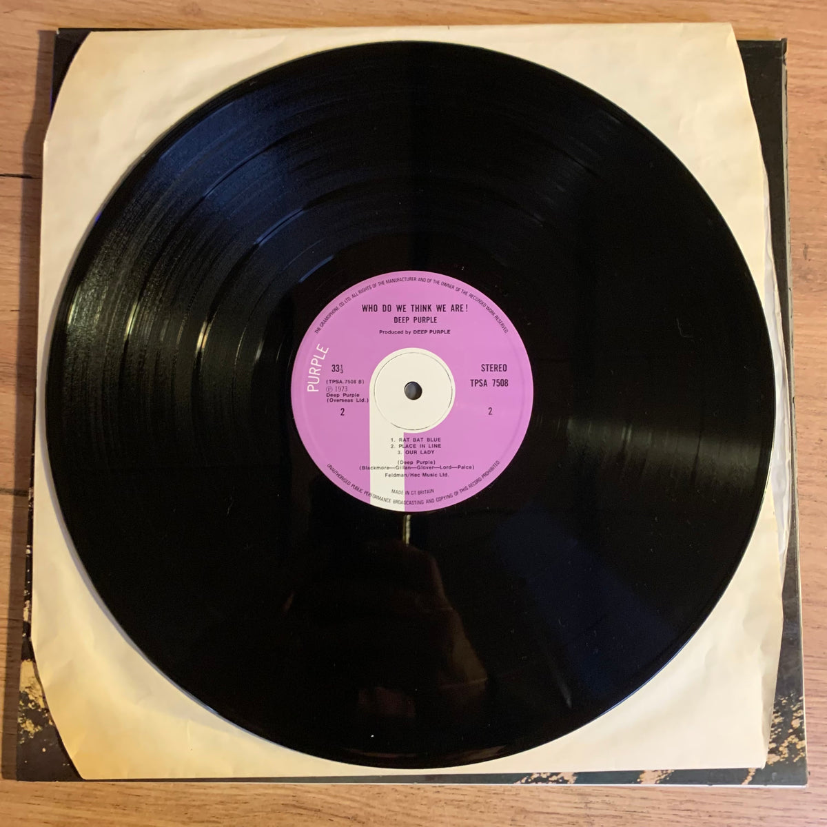 Deep Purple Who Do We Think We Are, disque TPSA 7508